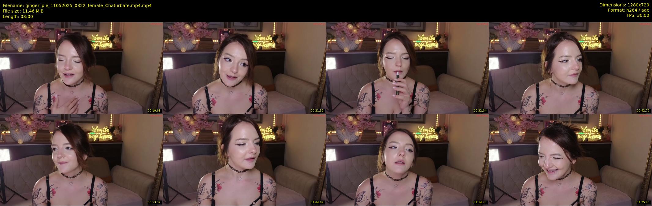 ginger_pie — 3 minute Chaturbate female cam show recording, 720p, May 11, 2025
