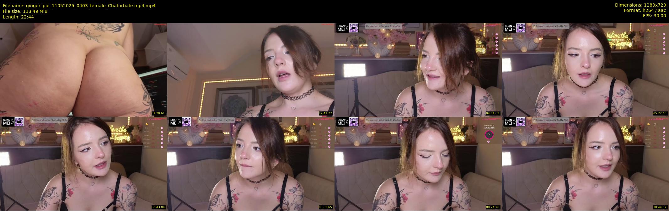 ginger_pie — 23 minute Chaturbate female cam show recording, 720p, May 11, 2025