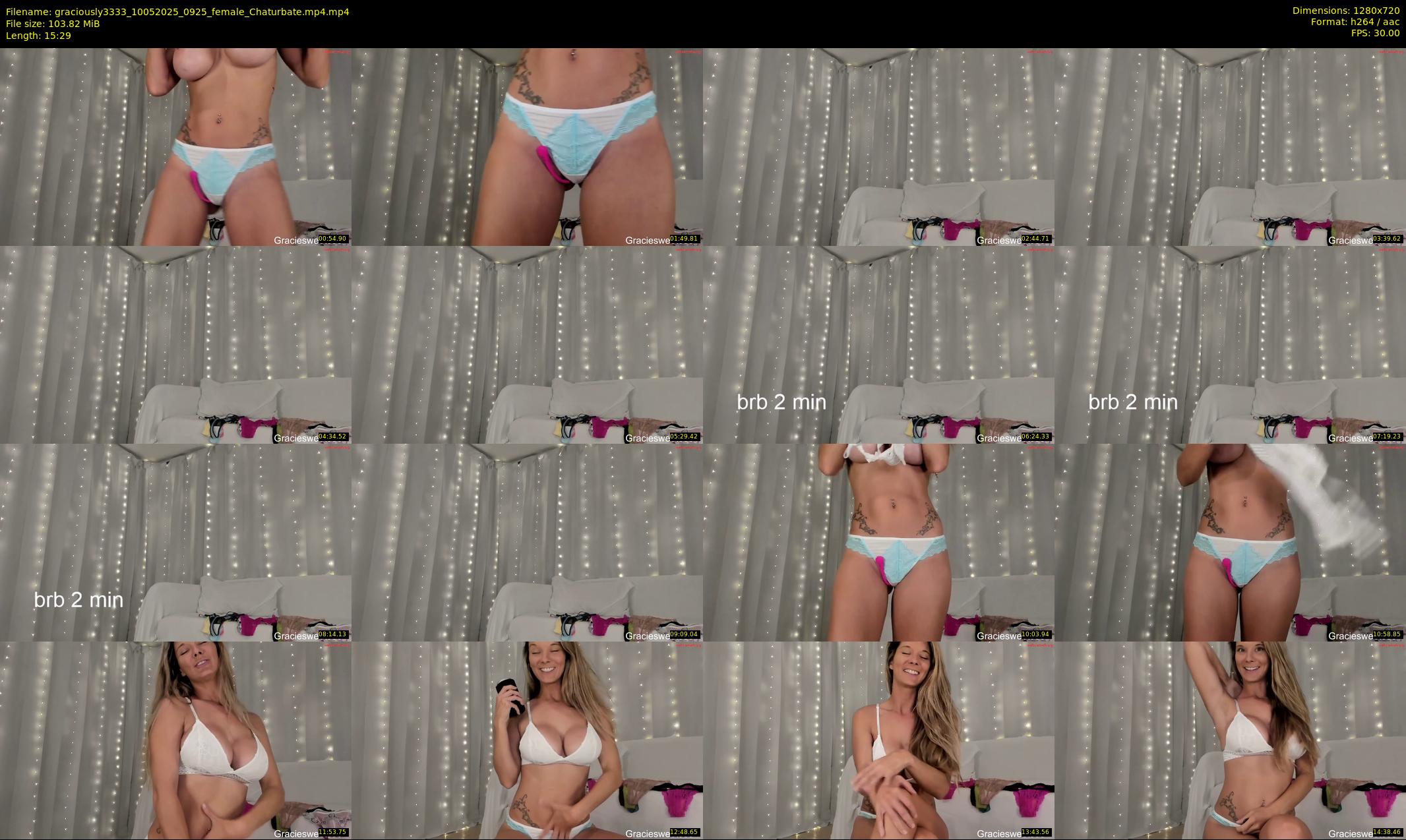 graciously3333 — 16 minute Chaturbate female cam show recording, 720p, May 10, 2025