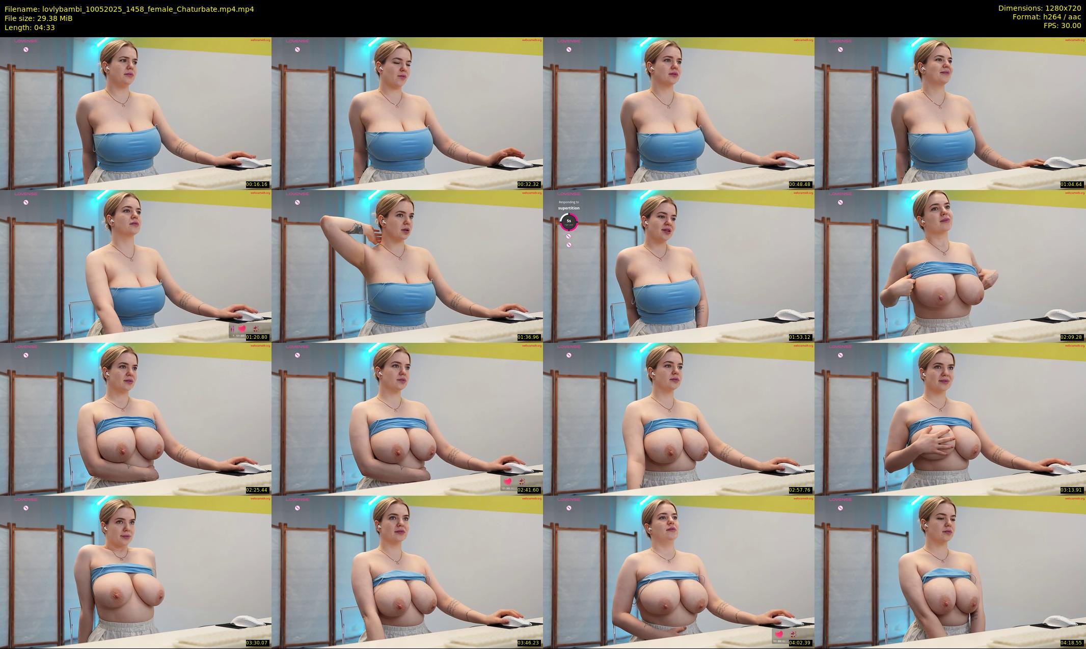 lovlybambi — 5 minute Chaturbate female cam show recording, 720p, May 10, 2025
