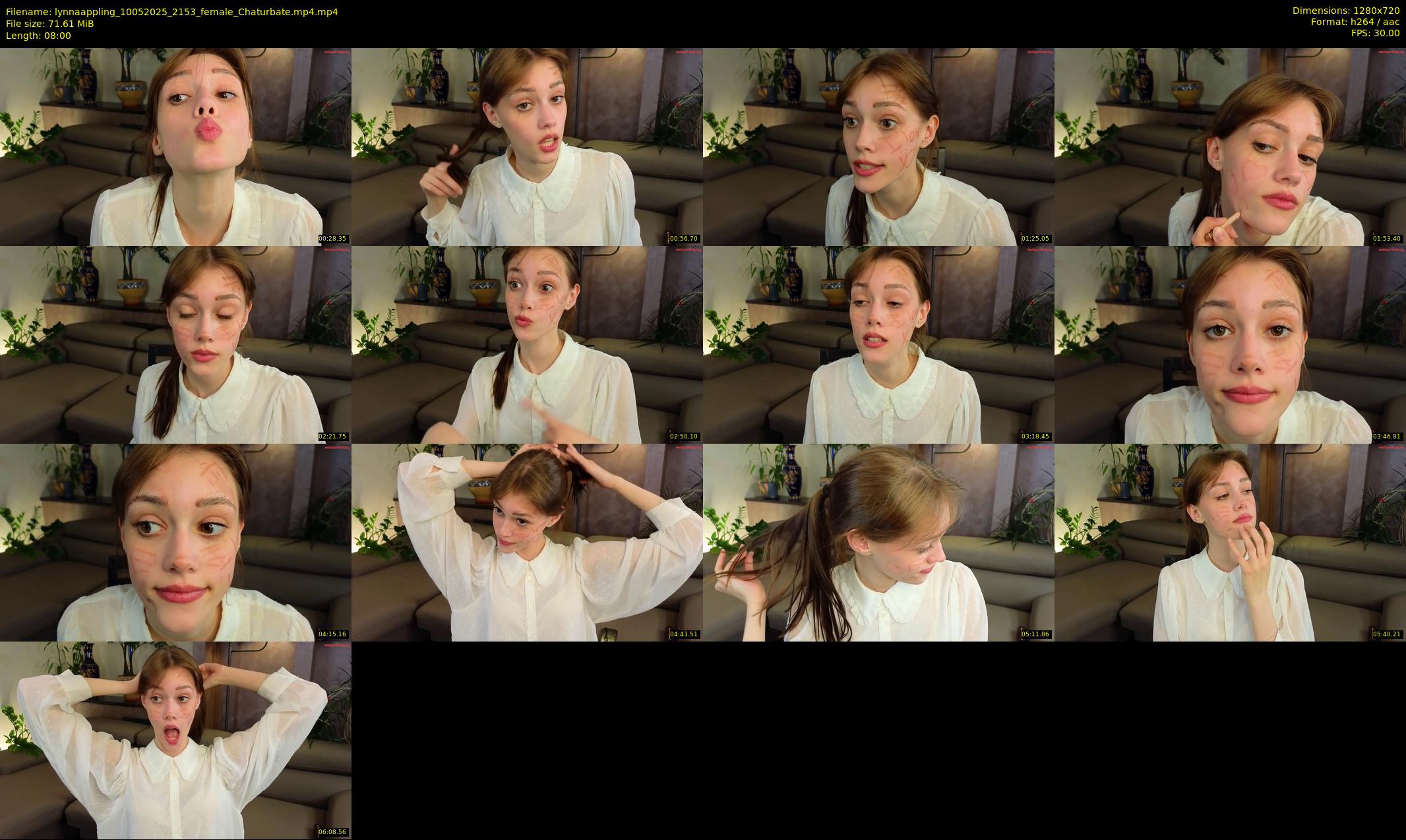 lynnaappling — 8 minute Chaturbate female cam show recording, 720p, May 10, 2025