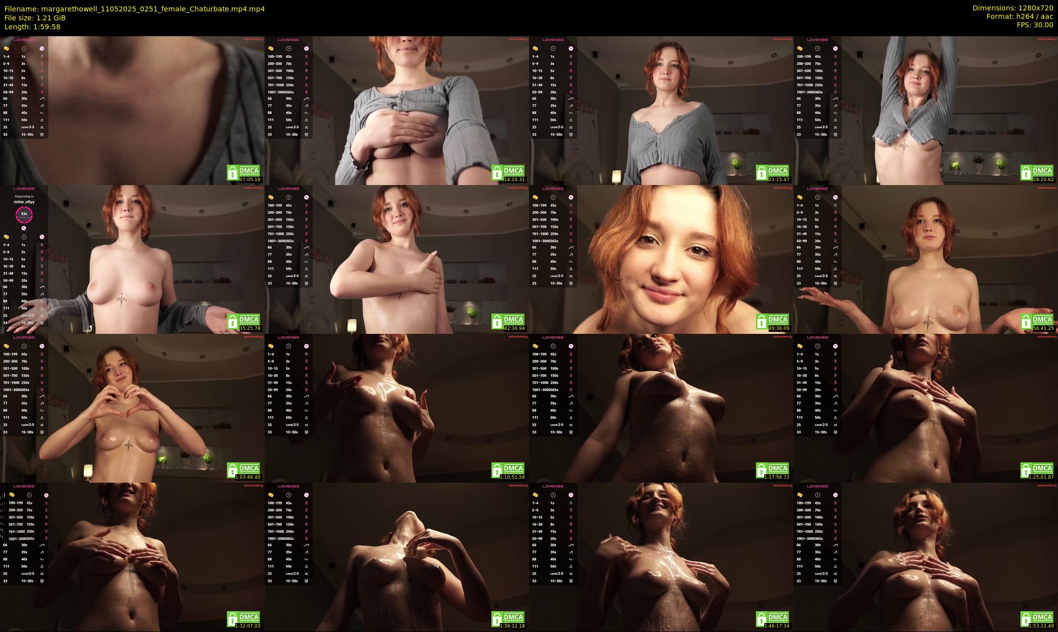margarethowell — 120 minute Chaturbate female cam show recording, 720p, May 11, 2025