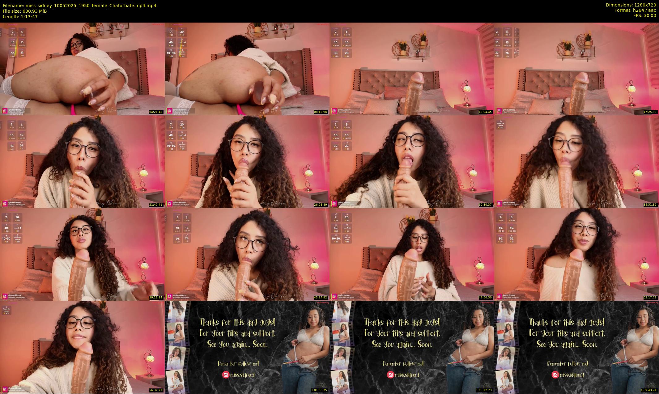miss_sidney — 74 minute Chaturbate female cam show recording, 720p, May 10, 2025