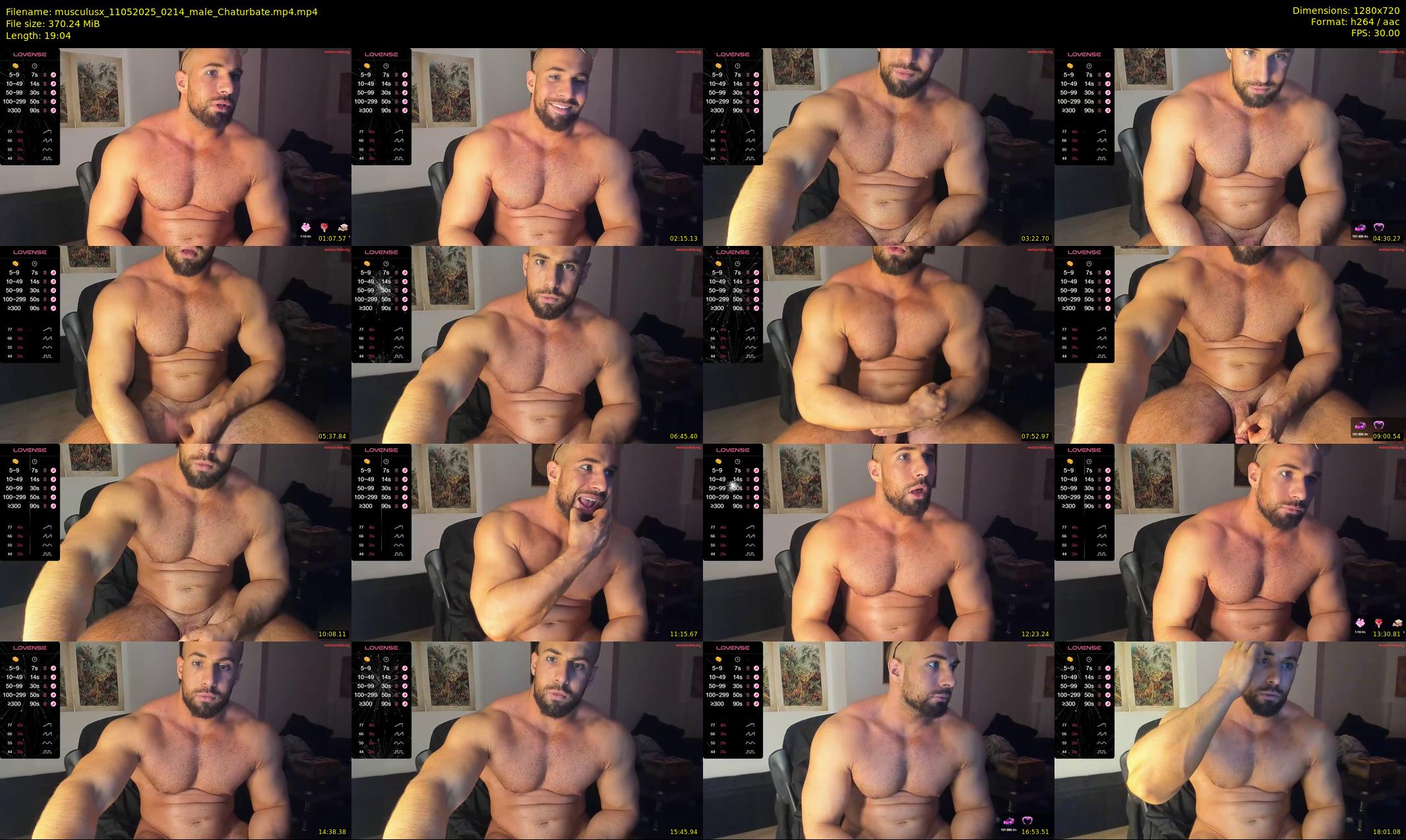 musculusx — 20 minute Chaturbate male cam show recording, 720p, May 11, 2025