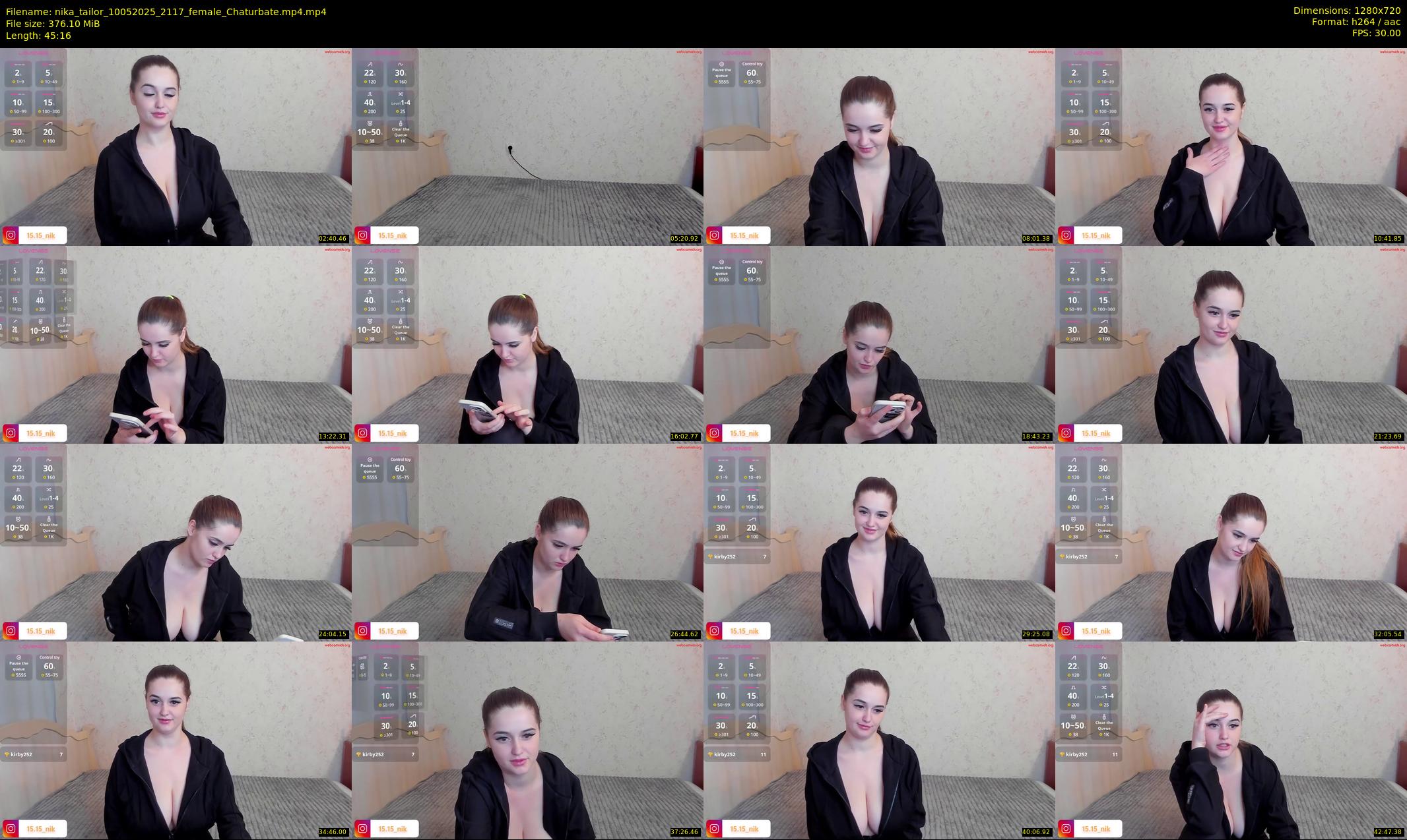 nika_tailor — 46 minute Chaturbate female cam show recording, 720p, May 10, 2025