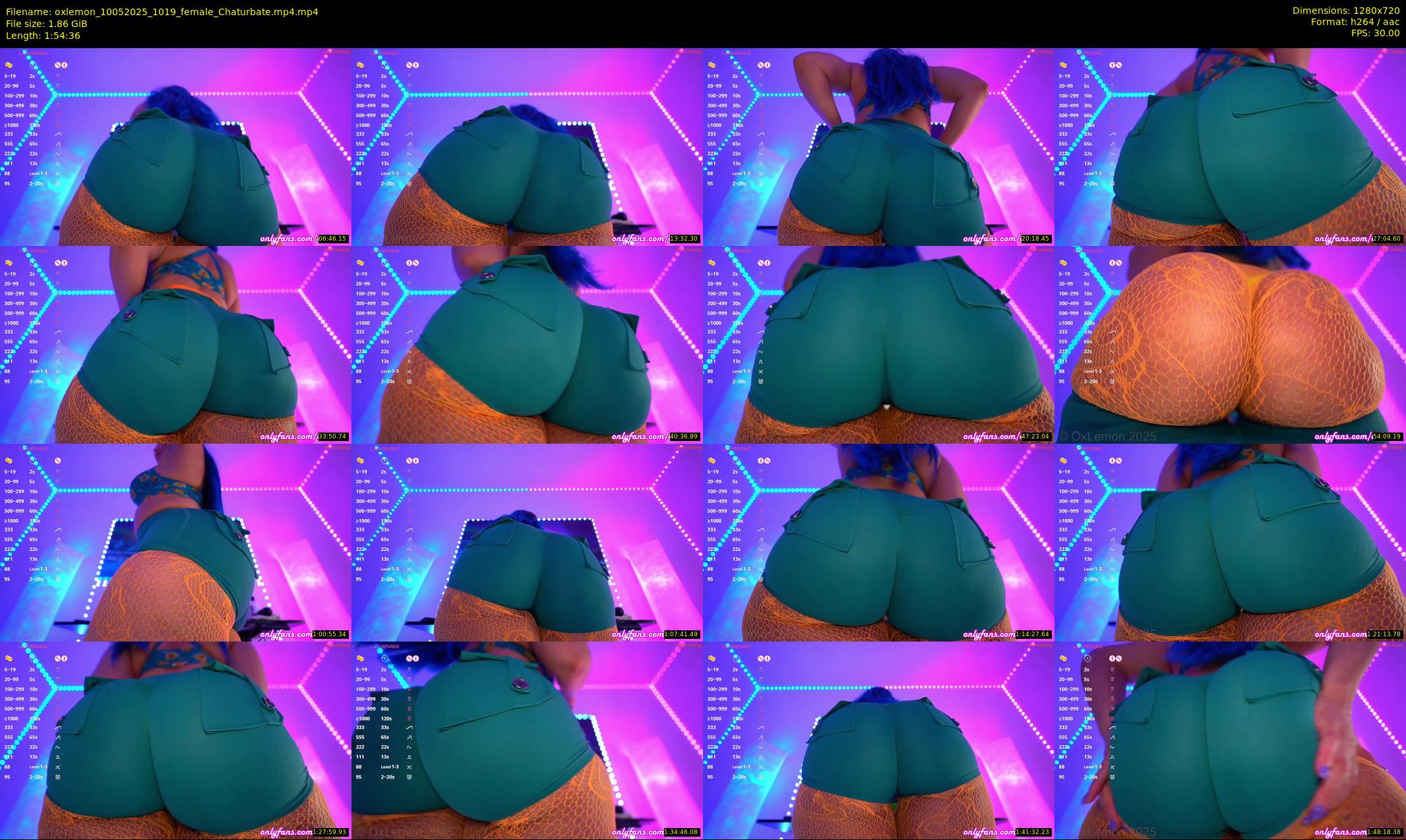 oxlemon — 115 minute Chaturbate female cam show recording, 720p, May 10, 2025