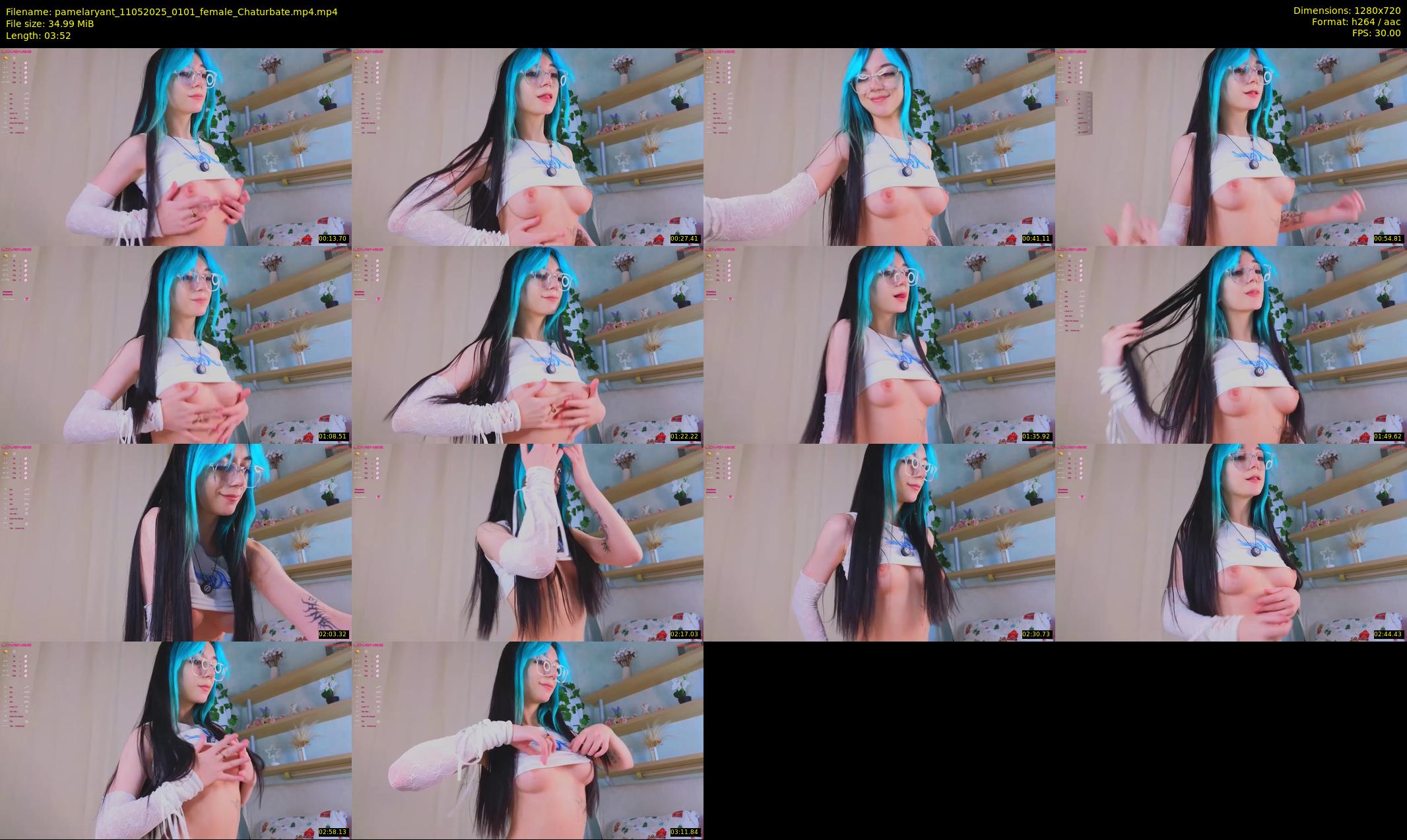 pamelaryant — 4 minute Chaturbate female cam show recording, 720p, May 11, 2025