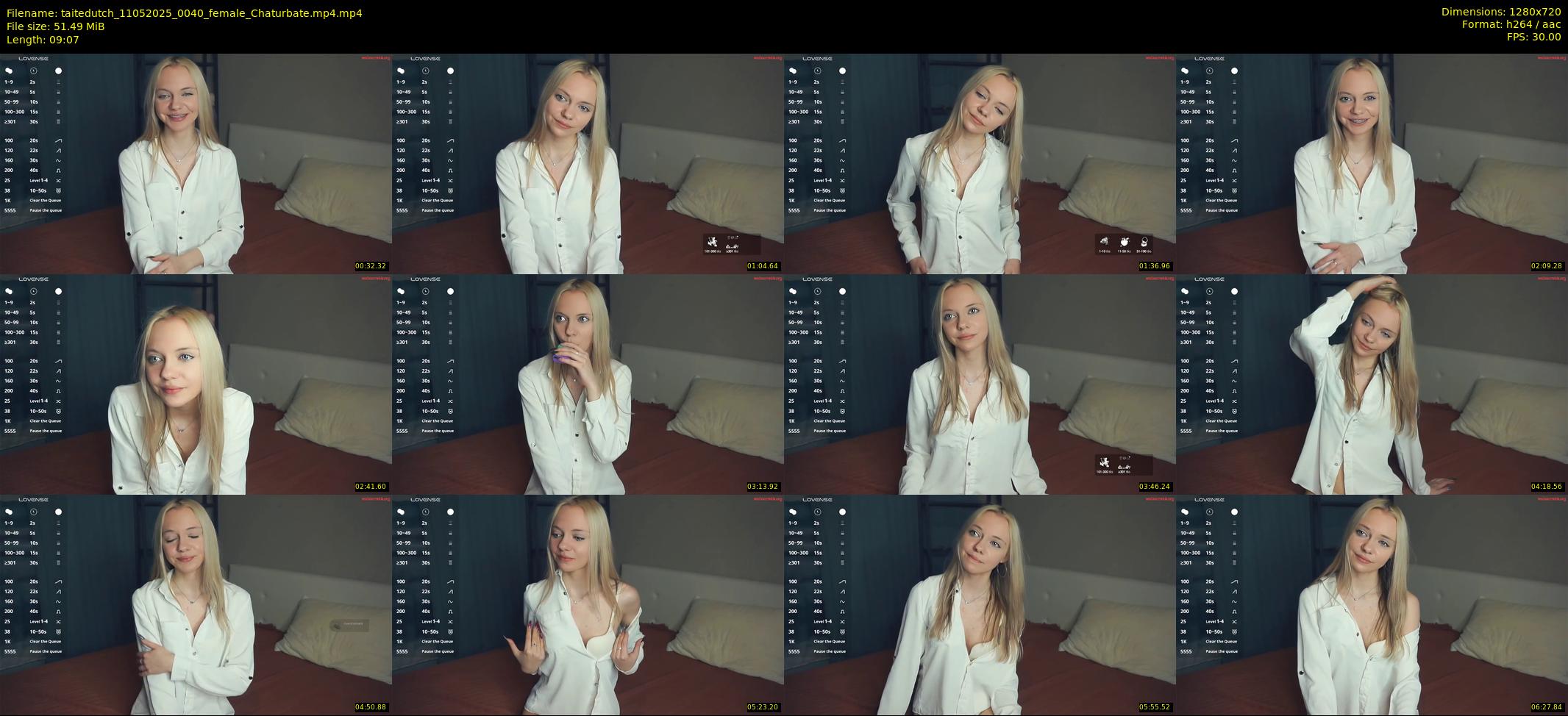taitedutch — 10 minute Chaturbate female cam show recording, 720p, May 11, 2025