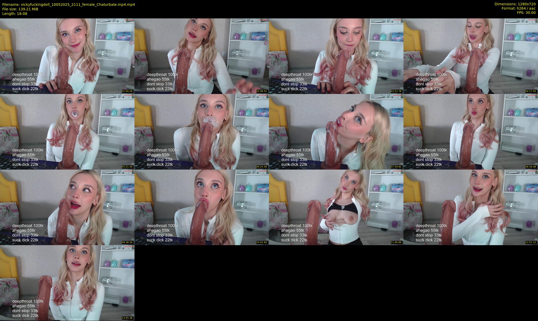 vickyfuckingdoll — 19 minute Chaturbate female cam show recording, 720p, May 10, 2025