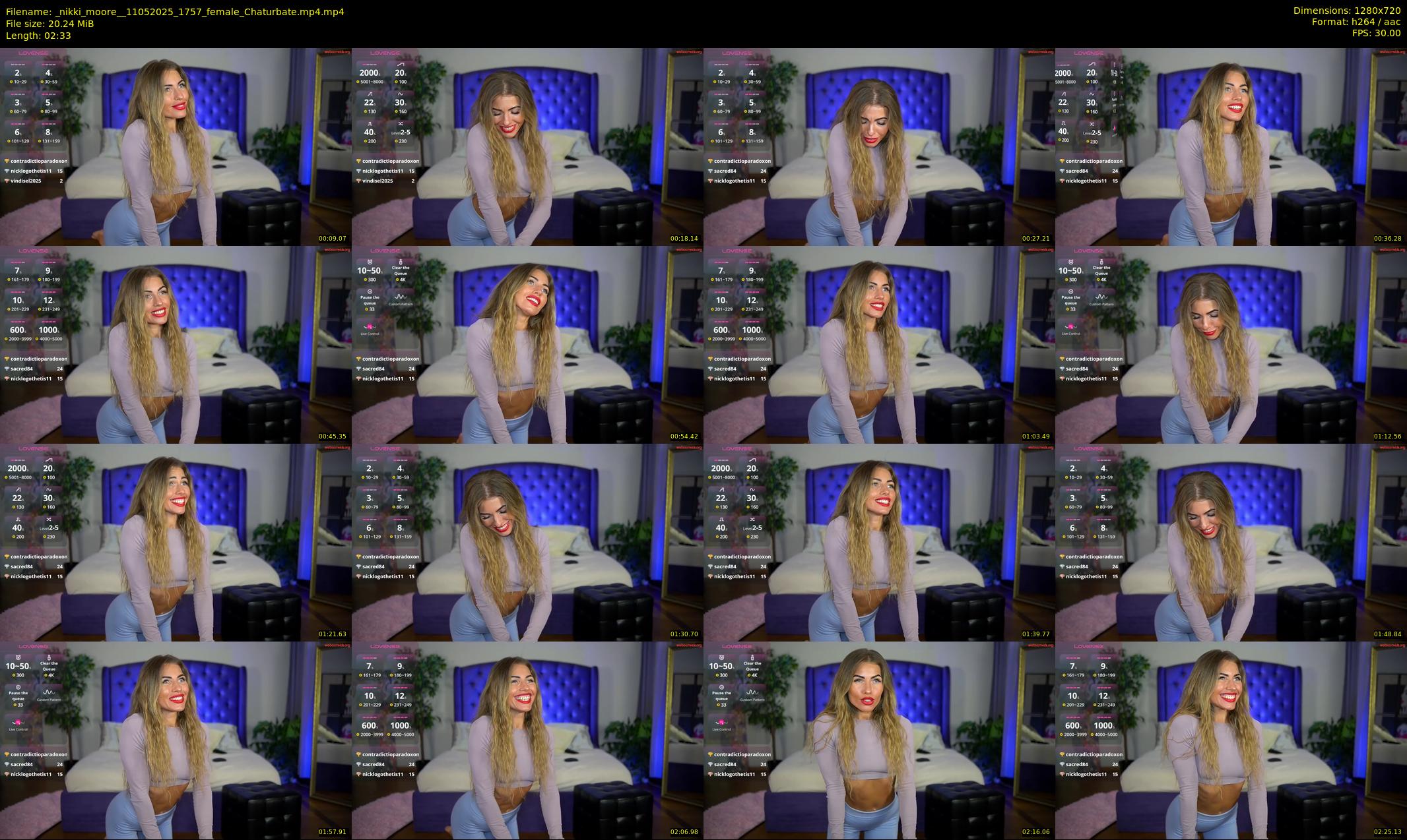 _nikki_moore_ — 3 minute Chaturbate female cam show recording, 720p, May 11, 2025