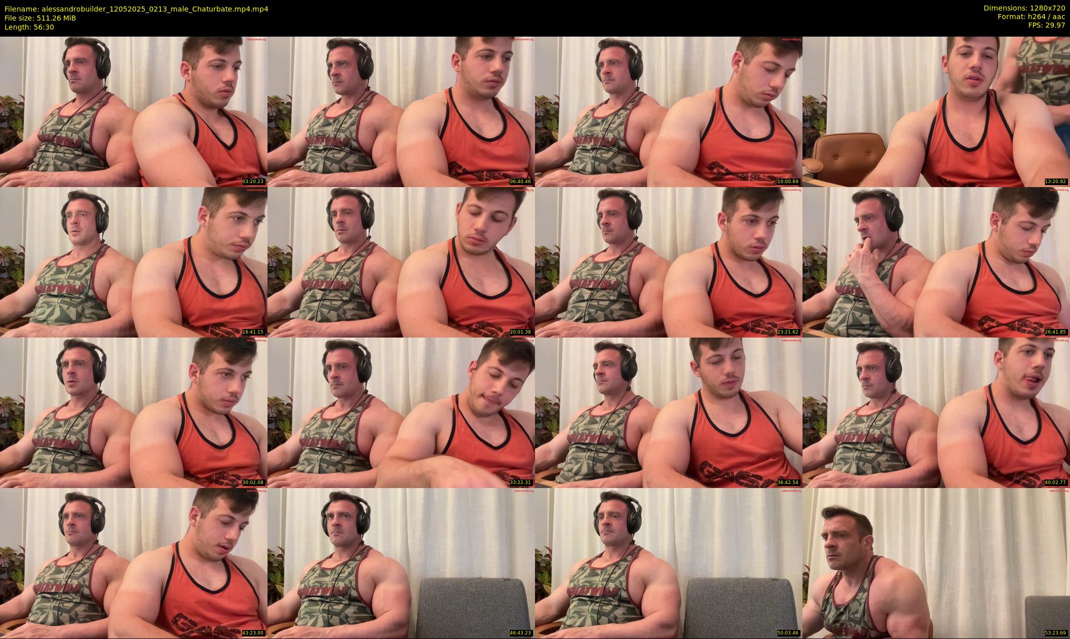 alessandrobuilder — 57 minute Chaturbate couple cam show recording, 720p, May 12, 2025