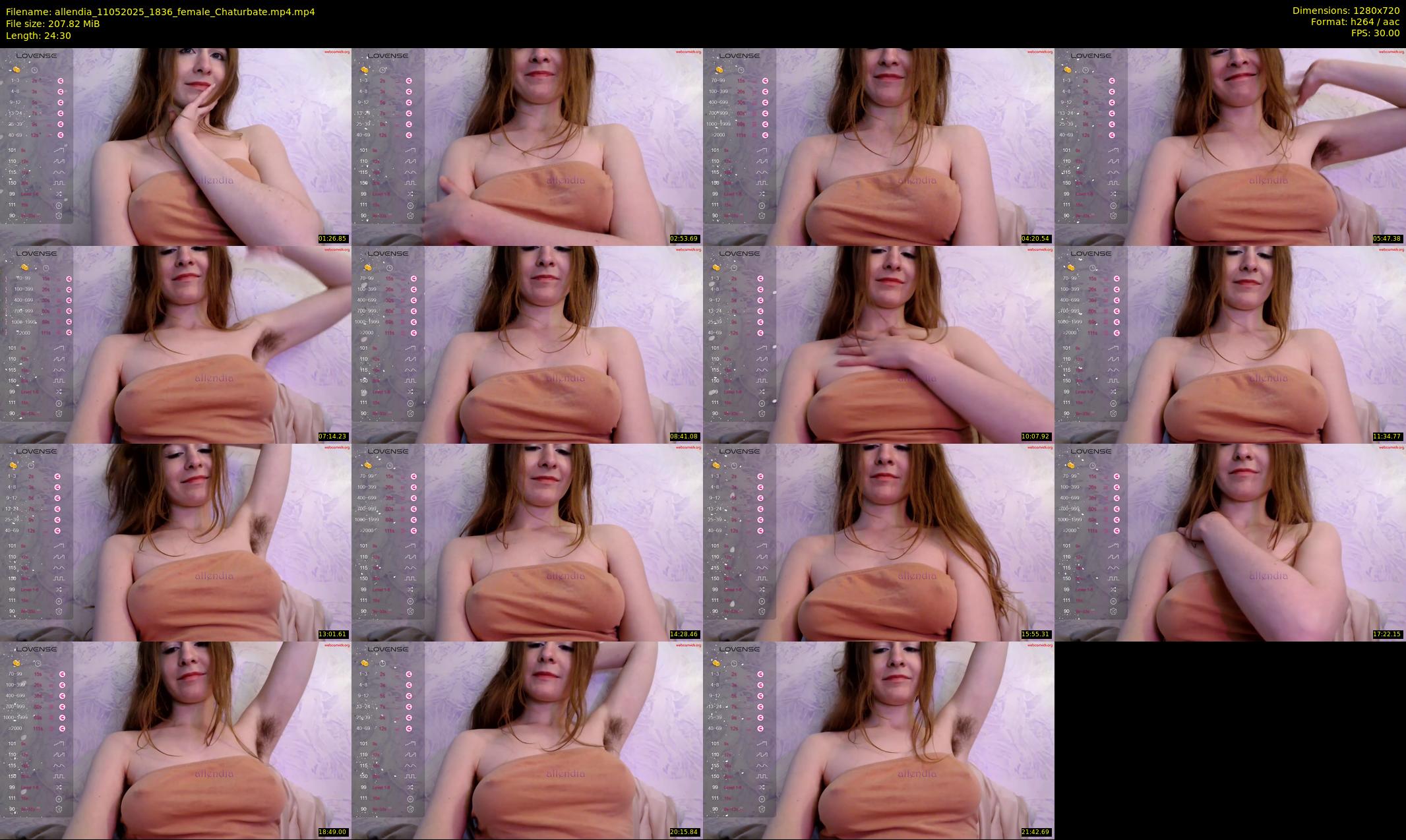 allendia — 25 minute Chaturbate female cam show recording, 720p, May 11, 2025
