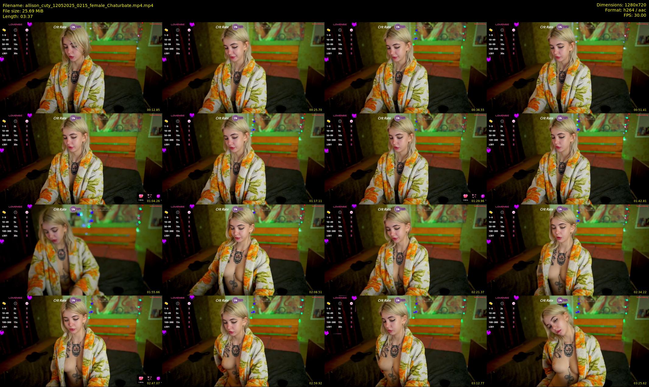 allison_cuty — 4 minute Chaturbate female cam show recording, 720p, May 12, 2025