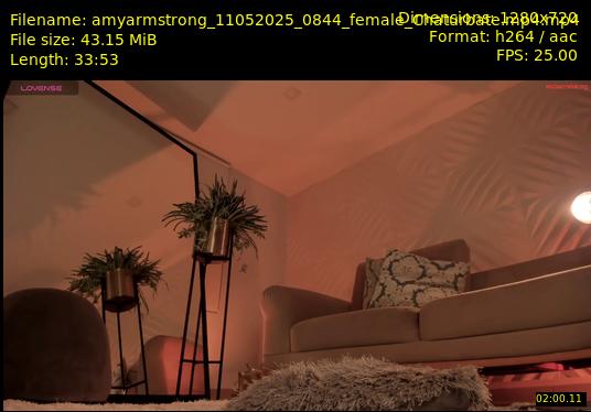amyarmstrong — 34 minute Chaturbate female cam show recording, 720p, May 11, 2025