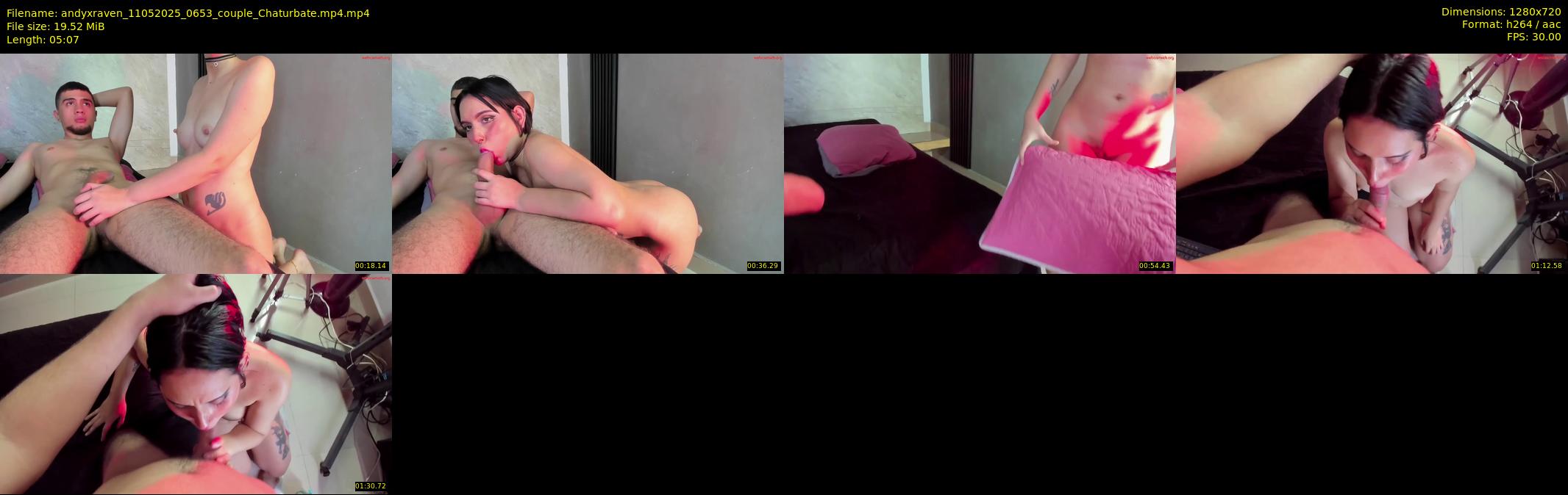 andyxraven — 6 minute Chaturbate couple cam show recording, 720p, May 11, 2025