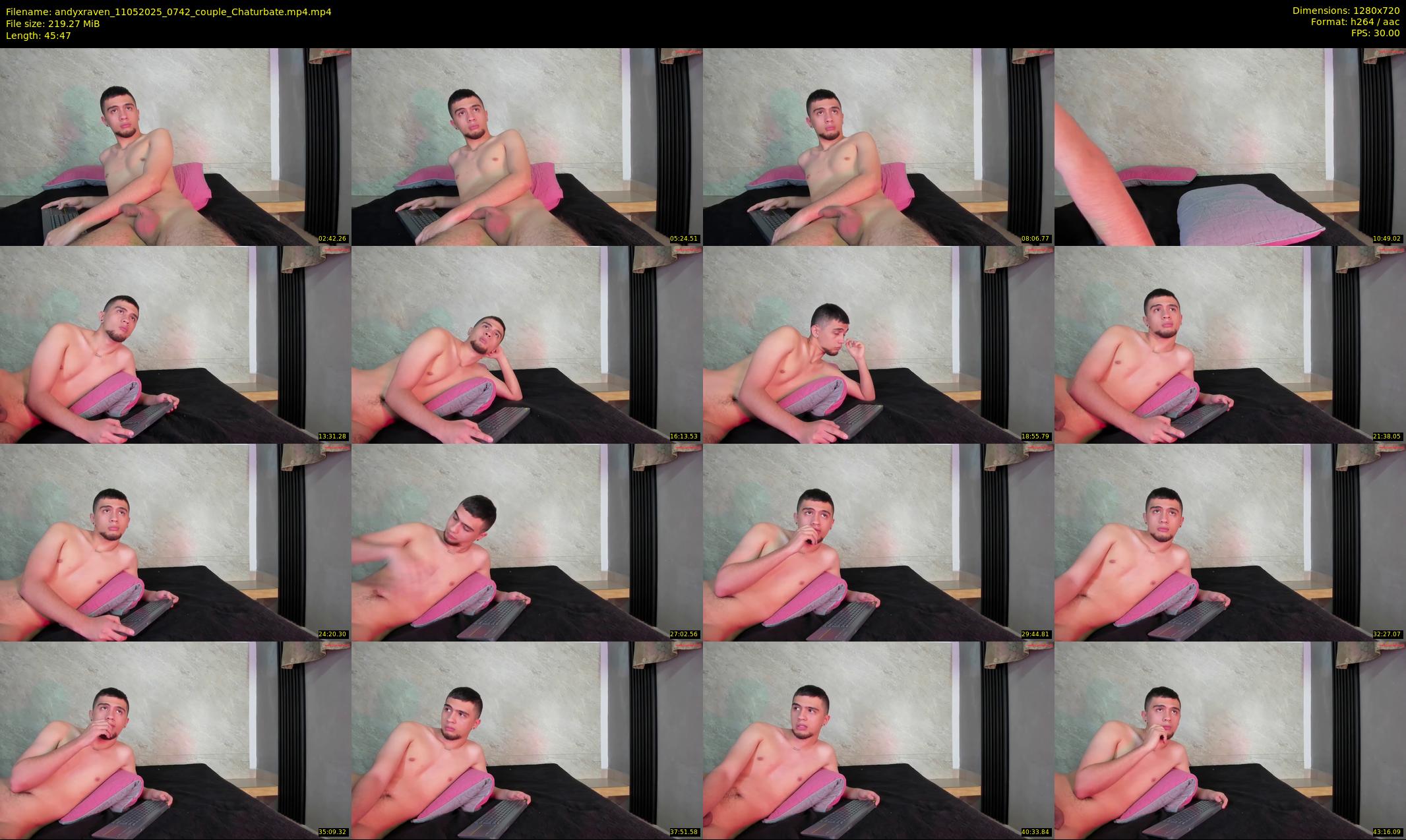 andyxraven — 46 minute Chaturbate couple cam show recording, 720p, May 11, 2025