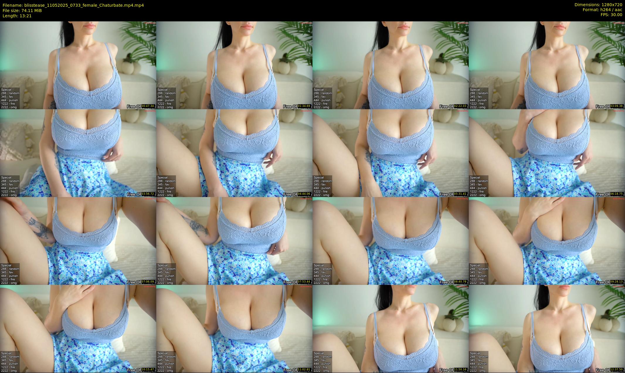 blisstease — 14 minute Chaturbate female cam show recording, 720p, May 11, 2025