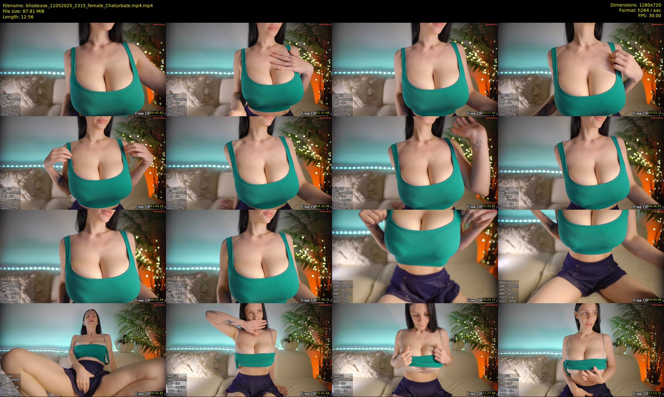 blisstease — 13 minute Chaturbate female cam show recording, 720p, May 11, 2025