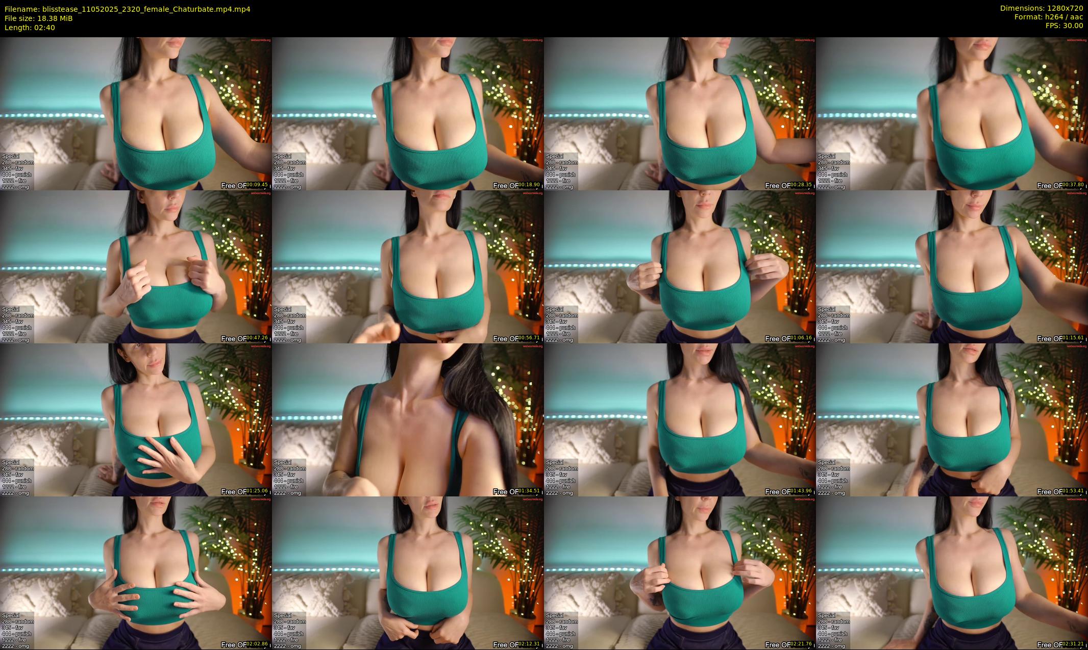 blisstease — 3 minute Chaturbate female cam show recording, 720p, May 11, 2025