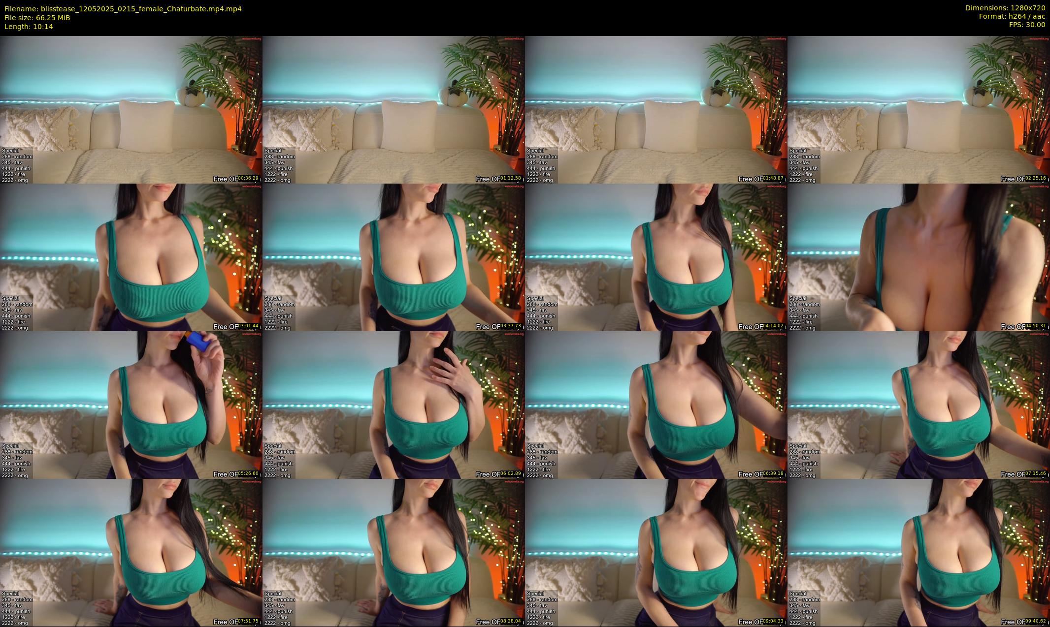 blisstease — 11 minute Chaturbate female cam show recording, 720p, May 12, 2025