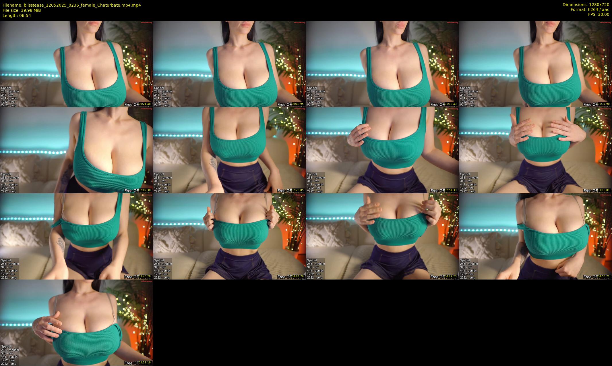 blisstease — 7 minute Chaturbate female cam show recording, 720p, May 12, 2025
