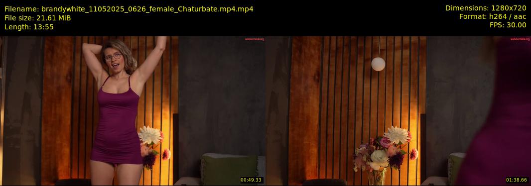 brandywhite — 14 minute Chaturbate female cam show recording, 720p, May 11, 2025