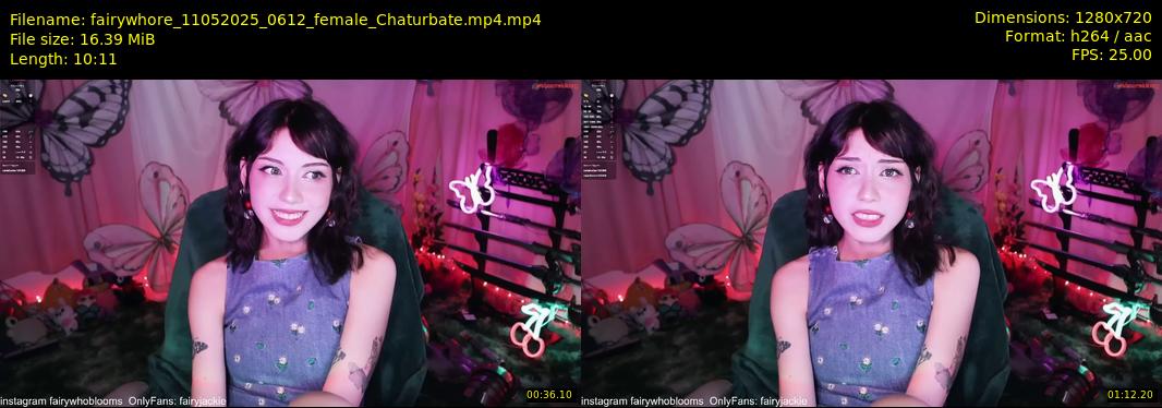 fairywhore — 11 minute Chaturbate female cam show recording, 720p, May 11, 2025