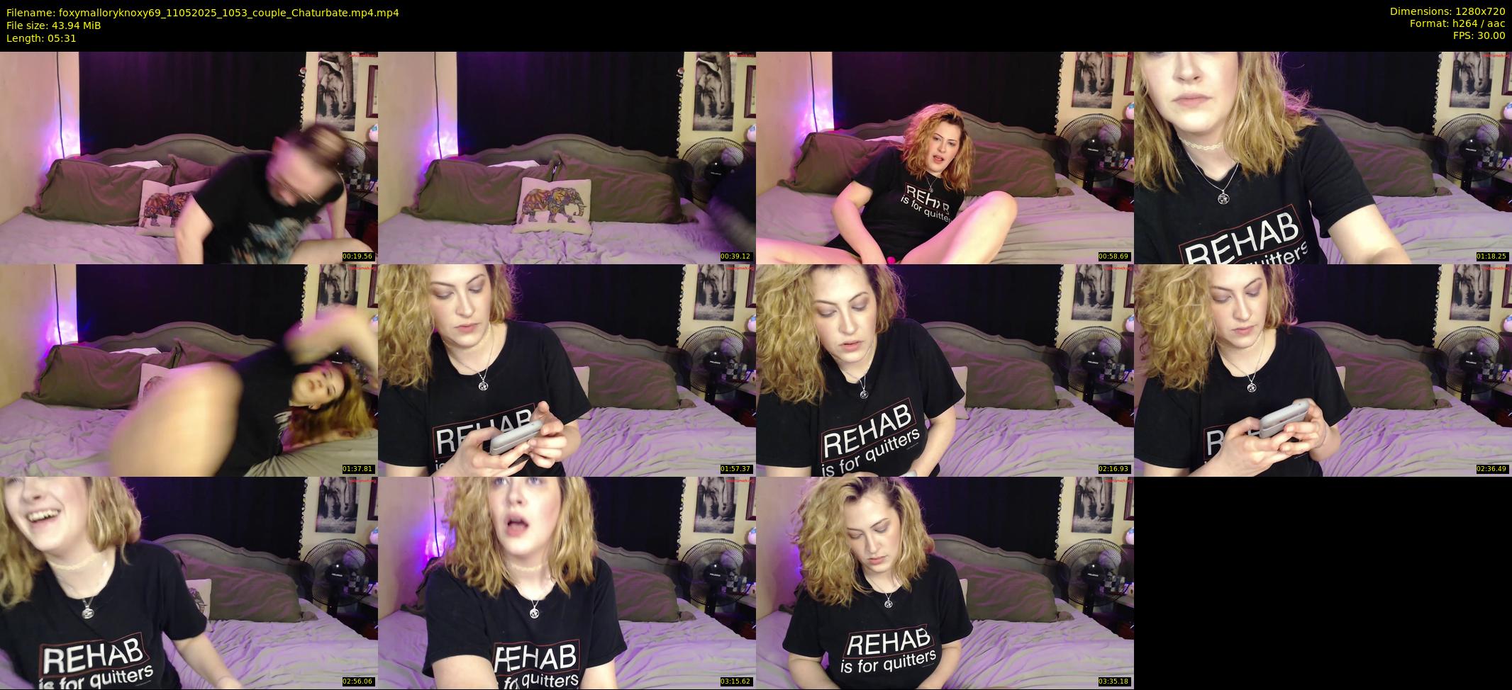 foxymalloryknoxy69 — 6 minute Chaturbate couple cam show recording, 720p, May 11, 2025