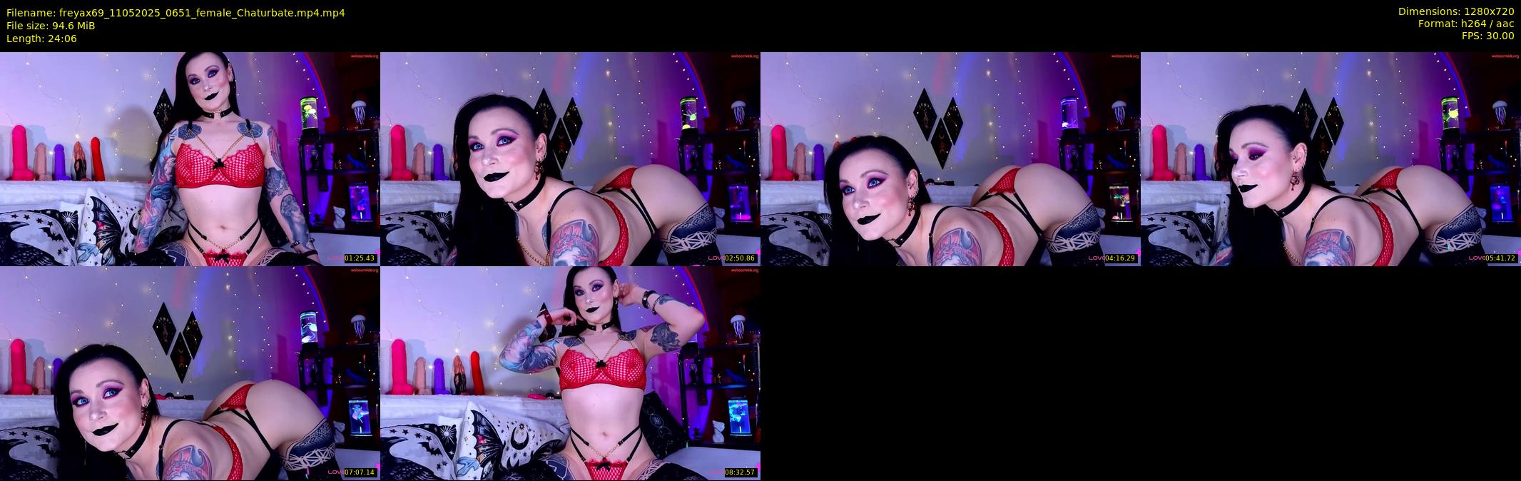 freyax69 — 25 minute Chaturbate female cam show recording, 720p, May 11, 2025