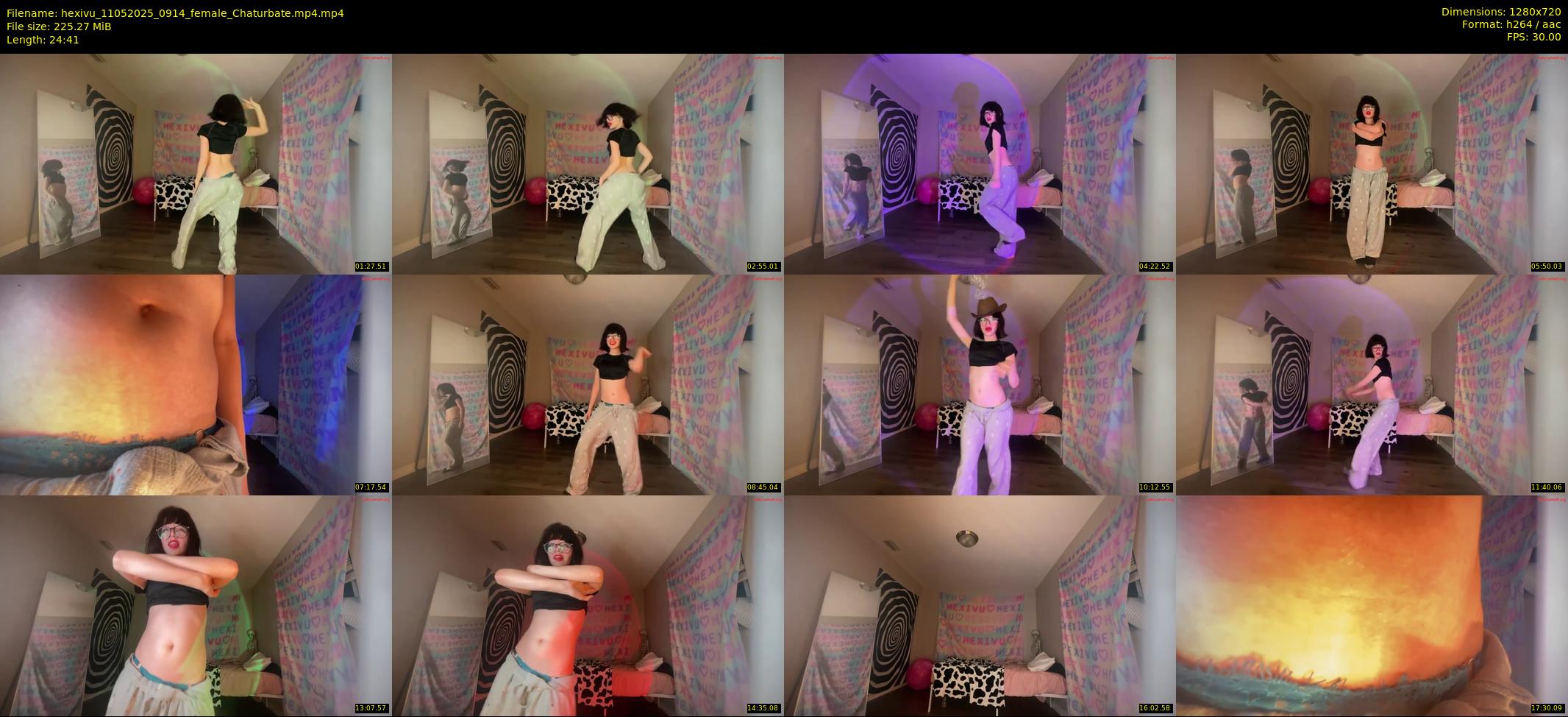 hexivu — 25 minute Chaturbate female cam show recording, 720p, May 11, 2025