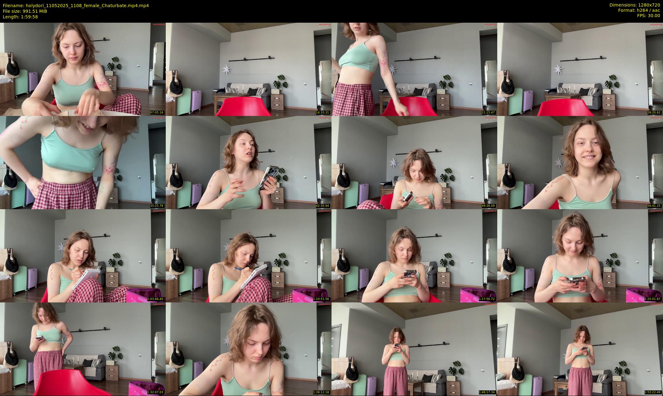 holydori — 120 minute Chaturbate female cam show recording, 720p, May 11, 2025