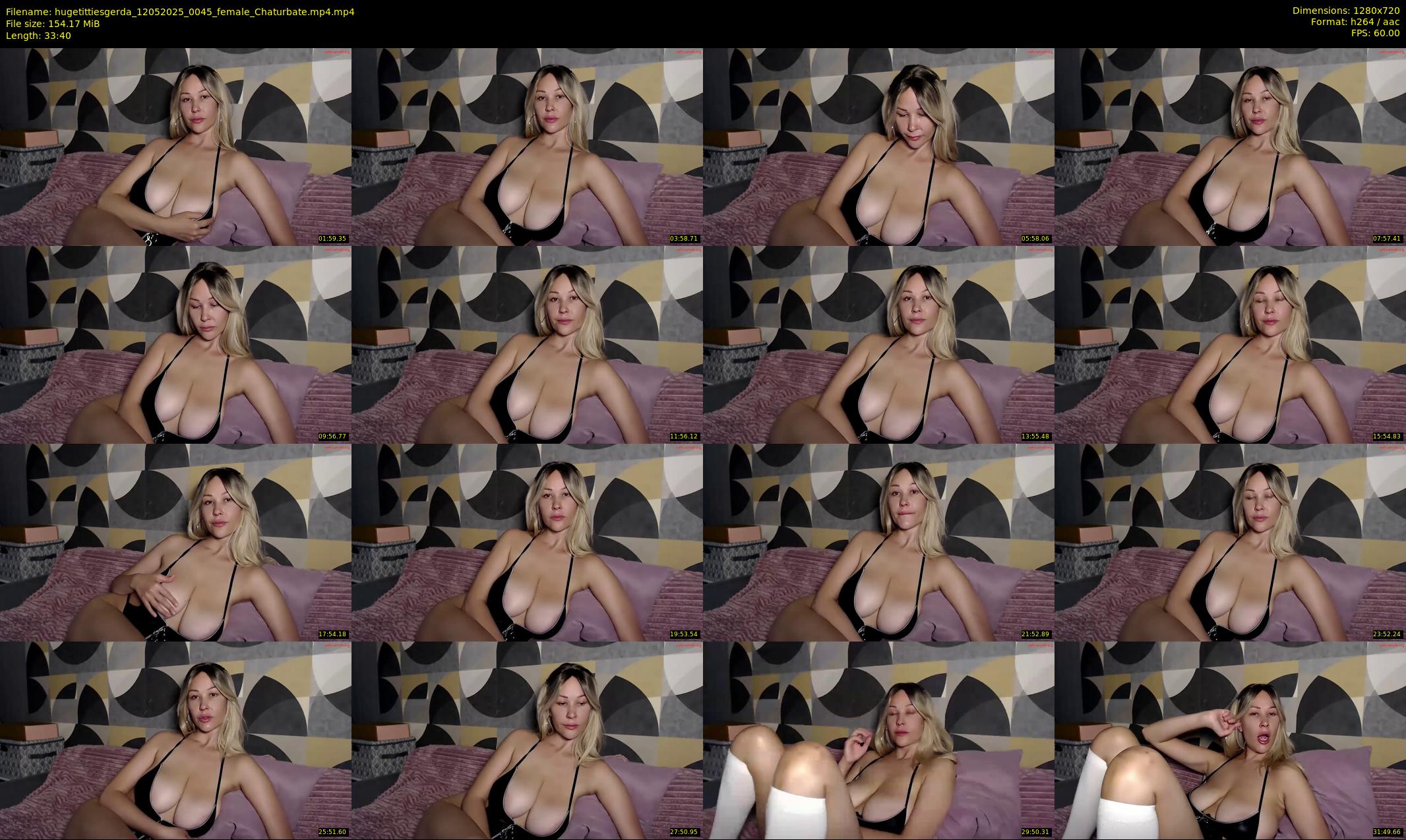 hugetittiesgerda — 34 minute Chaturbate female cam show recording, 720p, May 12, 2025