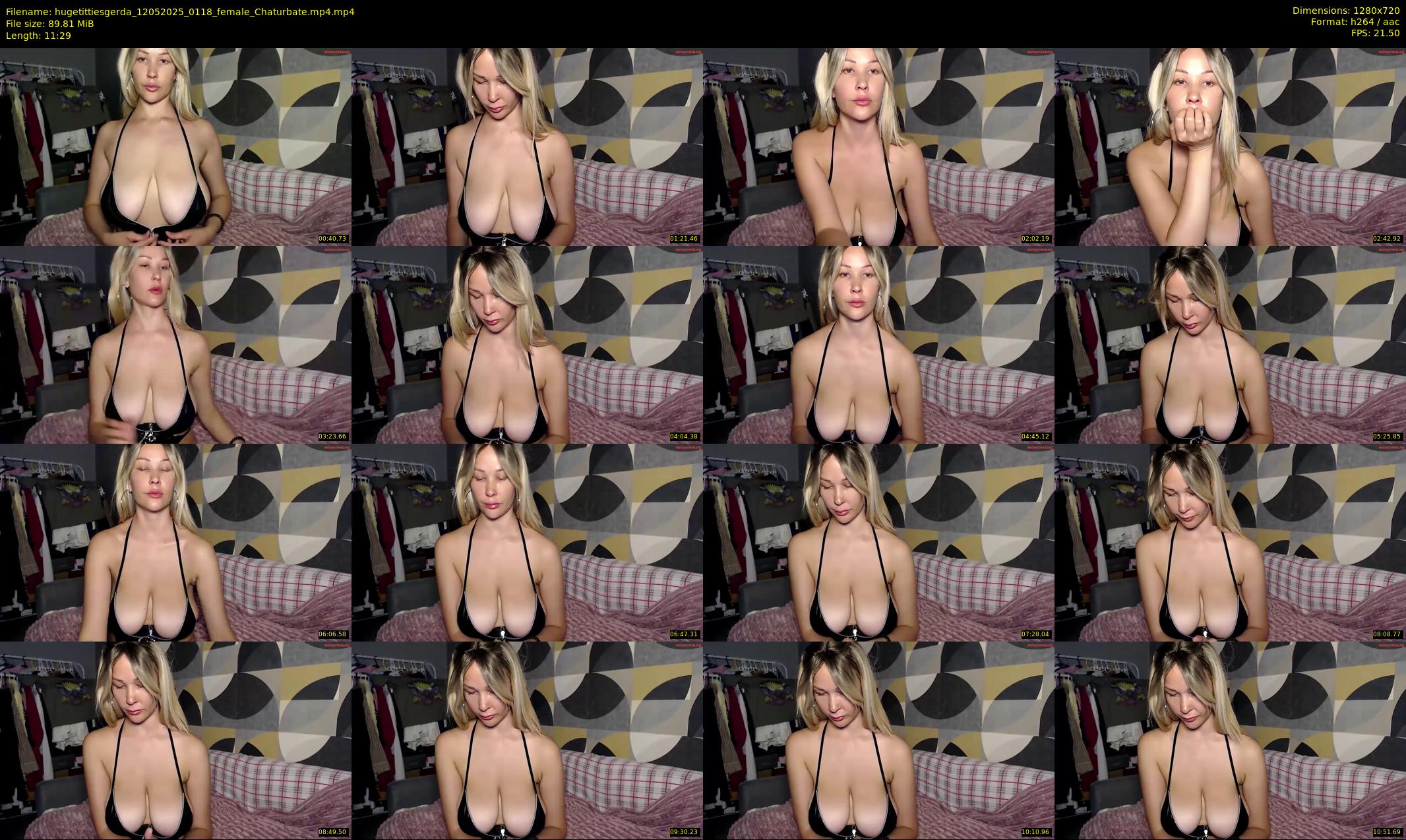 hugetittiesgerda — 12 minute Chaturbate female cam show recording, 720p, May 12, 2025