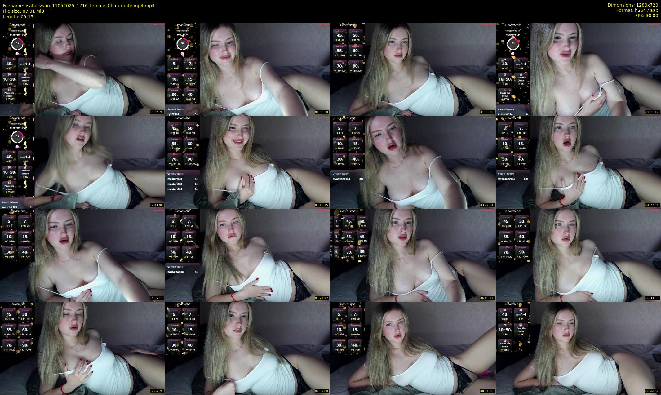 isabelswan — 10 minute Chaturbate female cam show recording, 720p, May 11, 2025