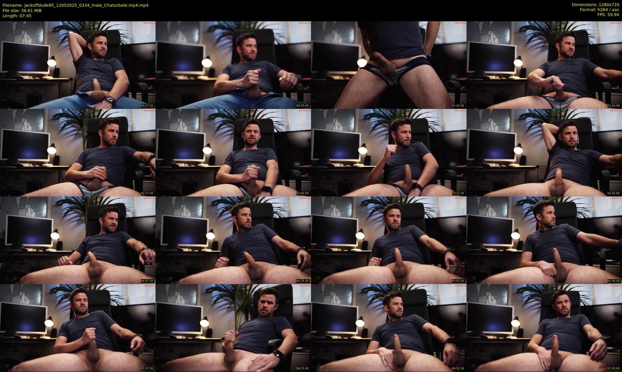 jackoffdude85 — 8 minute Chaturbate male cam show recording, 720p, May 12, 2025