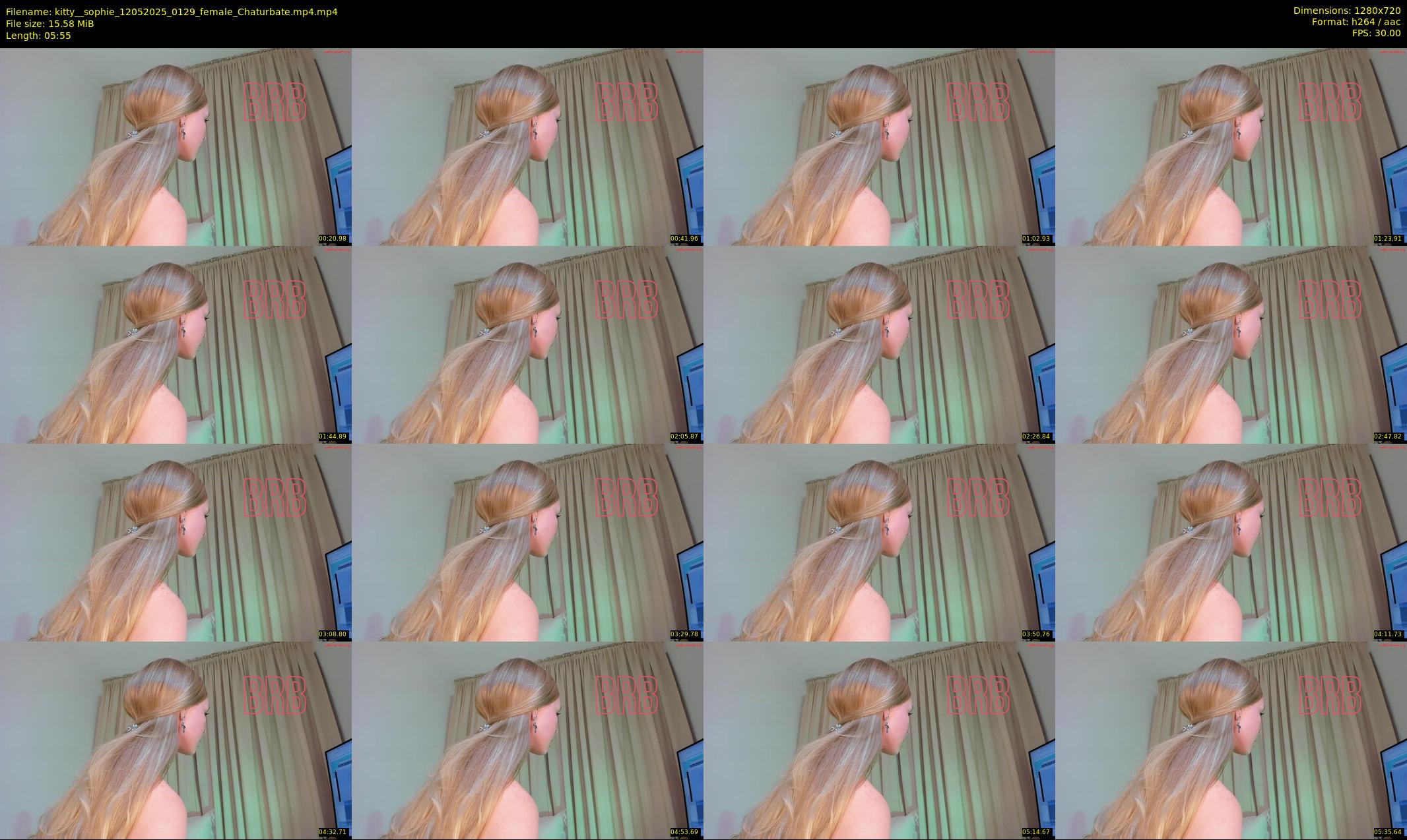 kitty__sophie — 6 minute Chaturbate female cam show recording, 720p, May 12, 2025