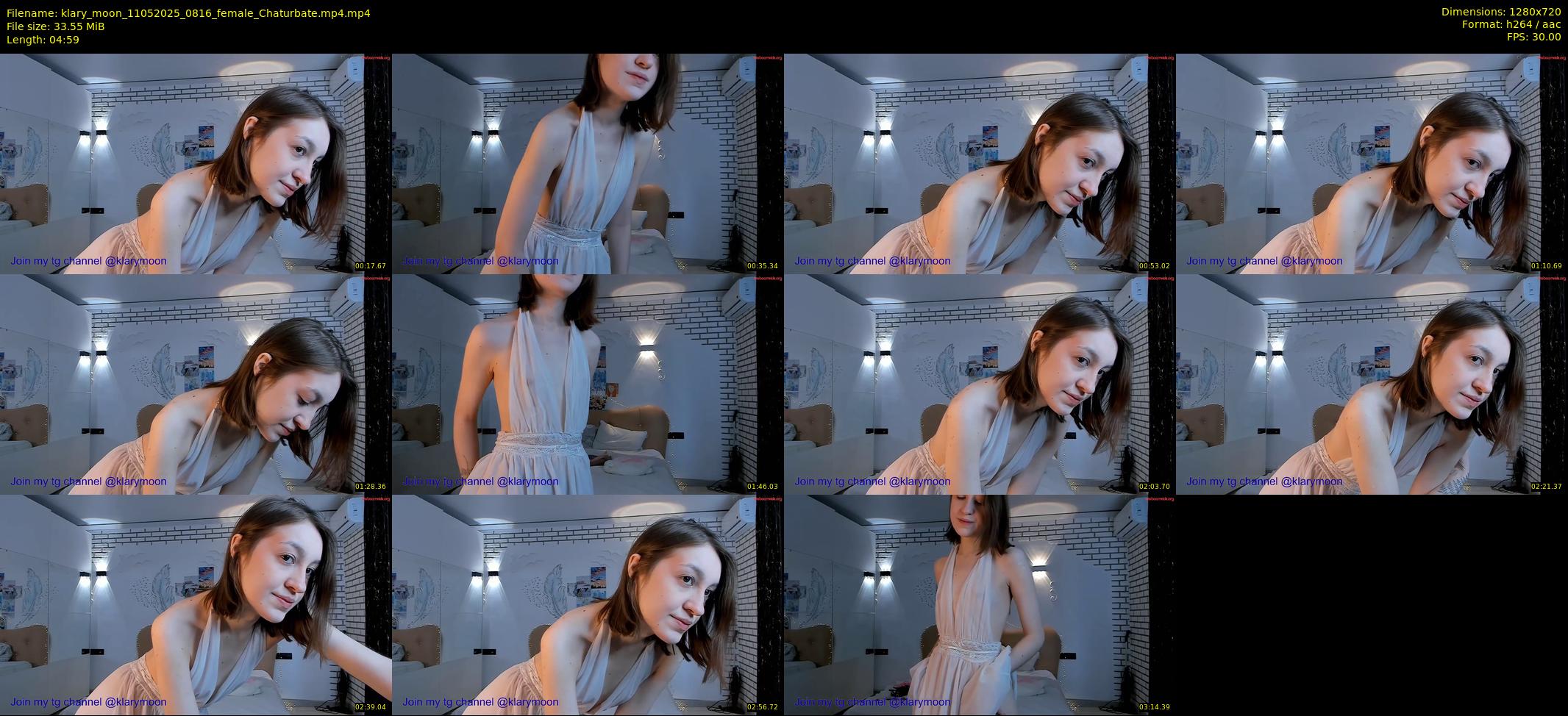 klary_moon — 5 minute Chaturbate female cam show recording, 720p, May 11, 2025