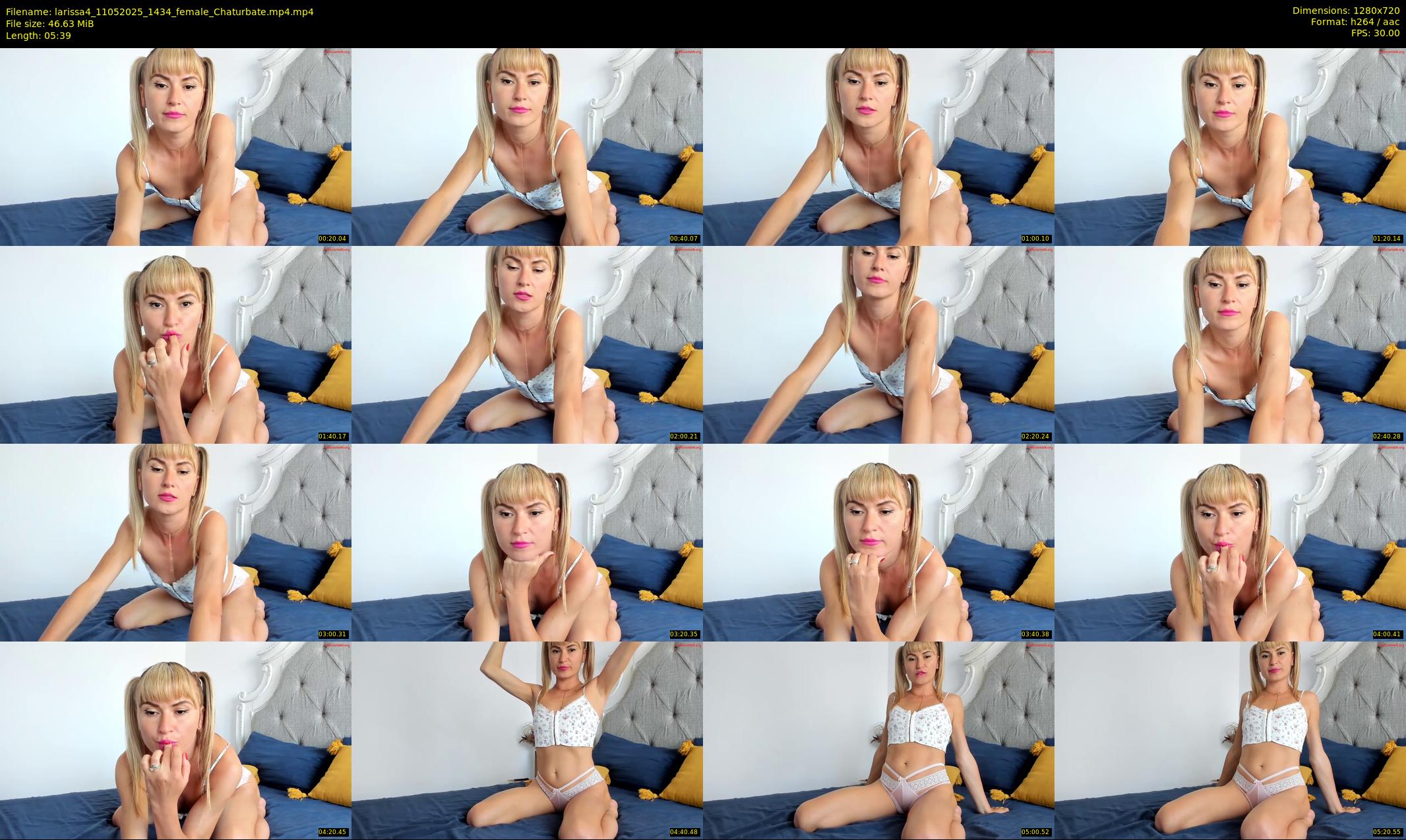 larissa4 — 6 minute Chaturbate female cam show recording, 720p, May 11, 2025