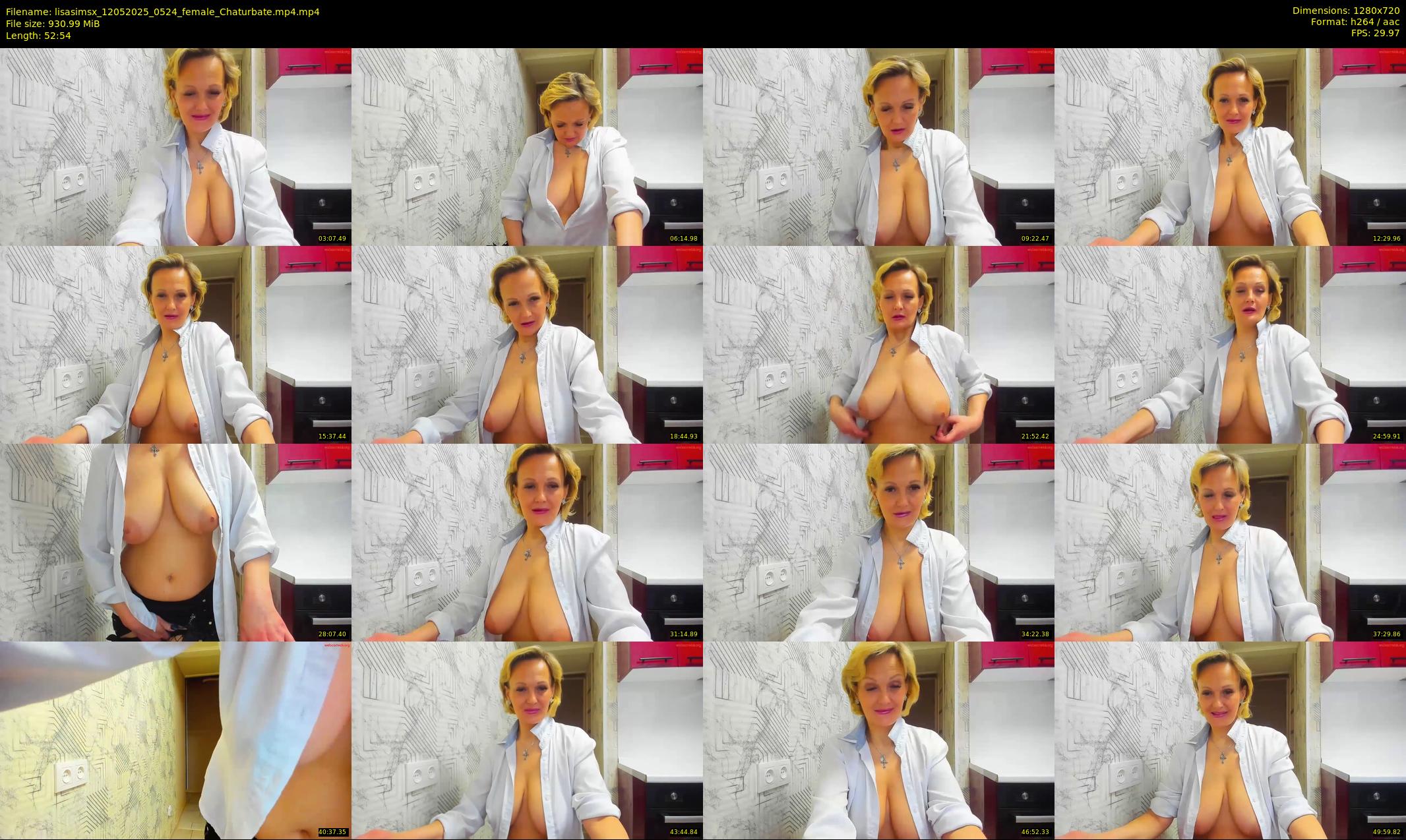 lisasimsx — 53 minute Chaturbate female cam show recording, 720p, May 12, 2025