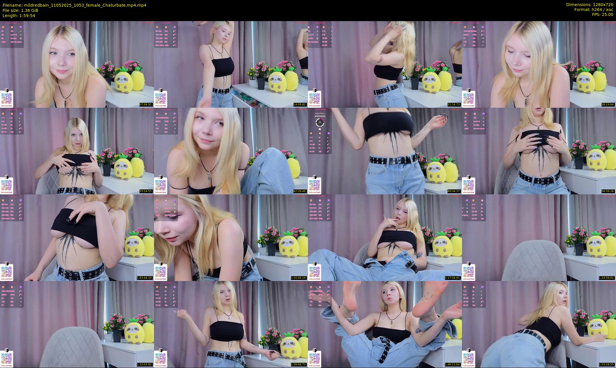 mildredbain — 120 minute Chaturbate female cam show recording, 720p, May 11, 2025