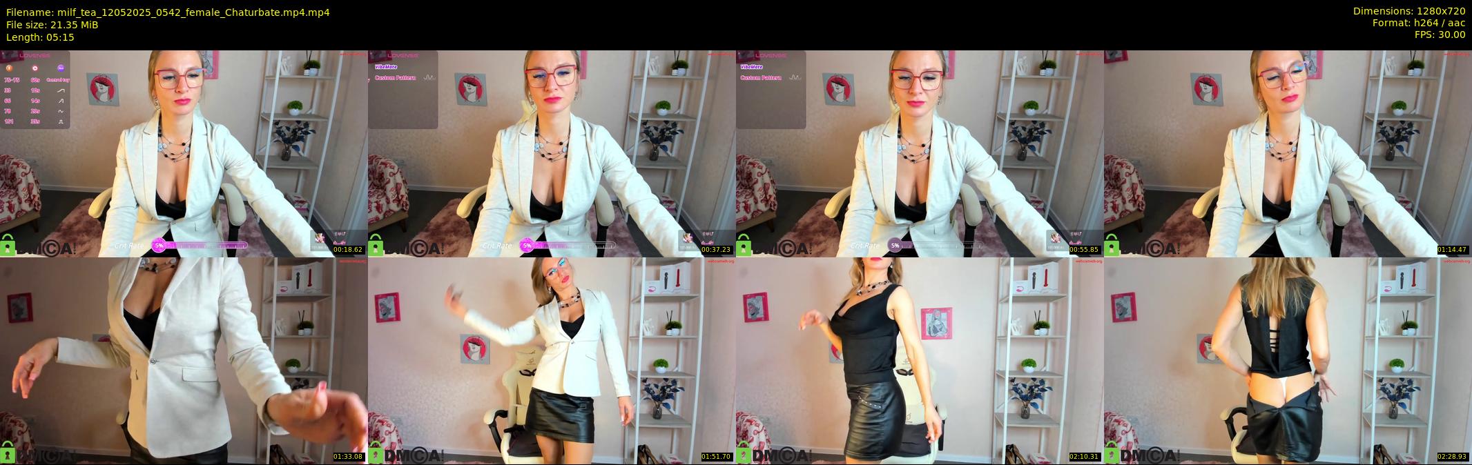 milf_tea — 6 minute Chaturbate female cam show recording, 720p, May 12, 2025