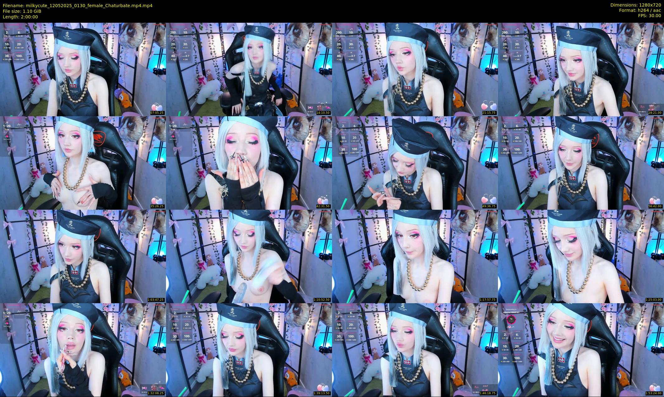 milkycute — 120 minute Chaturbate female cam show recording, 720p, May 12, 2025