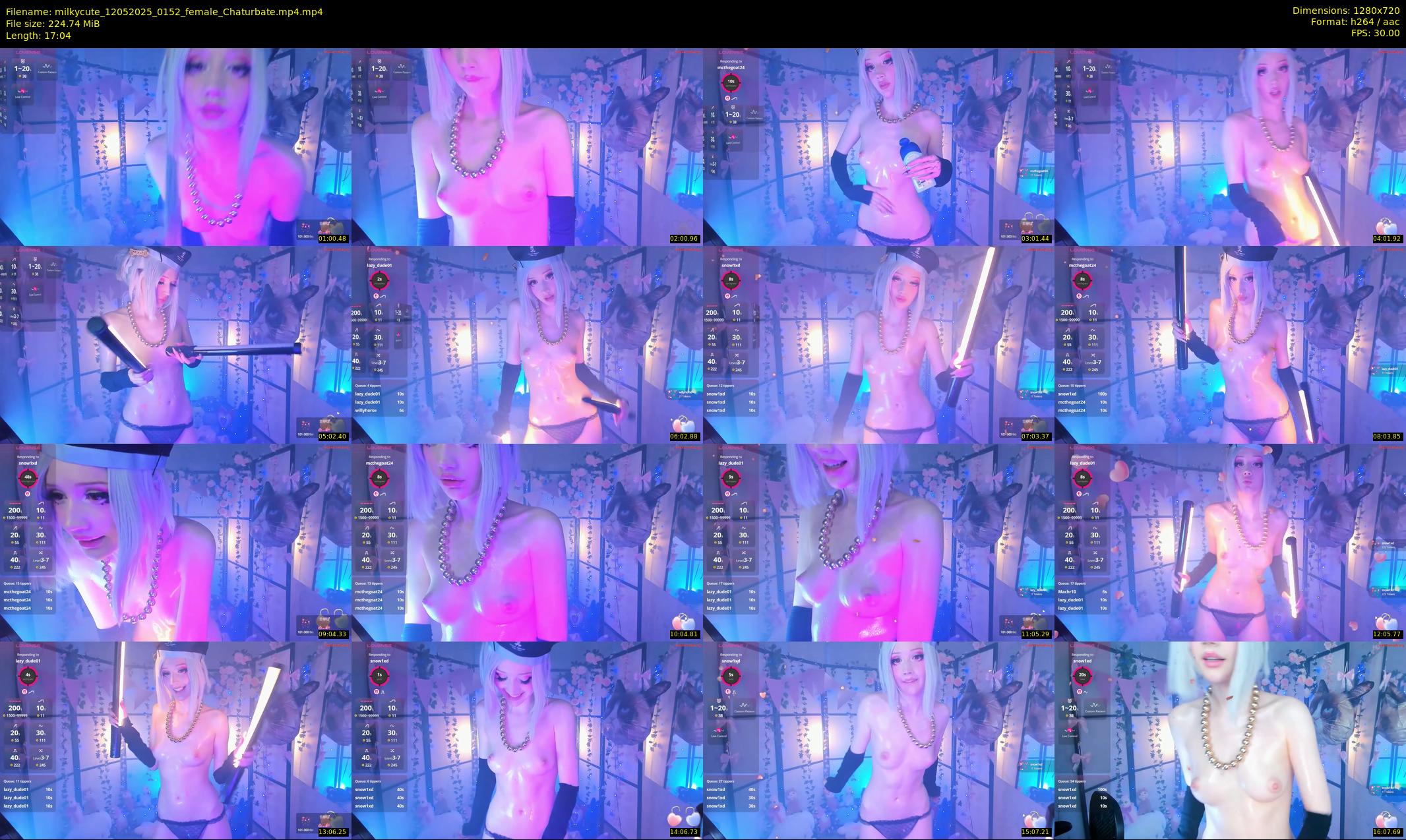 milkycute — 18 minute Chaturbate female cam show recording, 720p, May 12, 2025