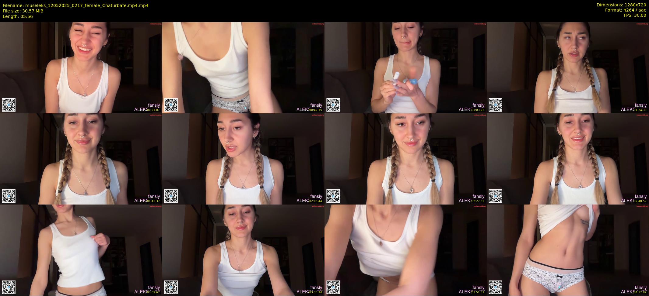 museleks — 6 minute Chaturbate female cam show recording, 720p, May 12, 2025