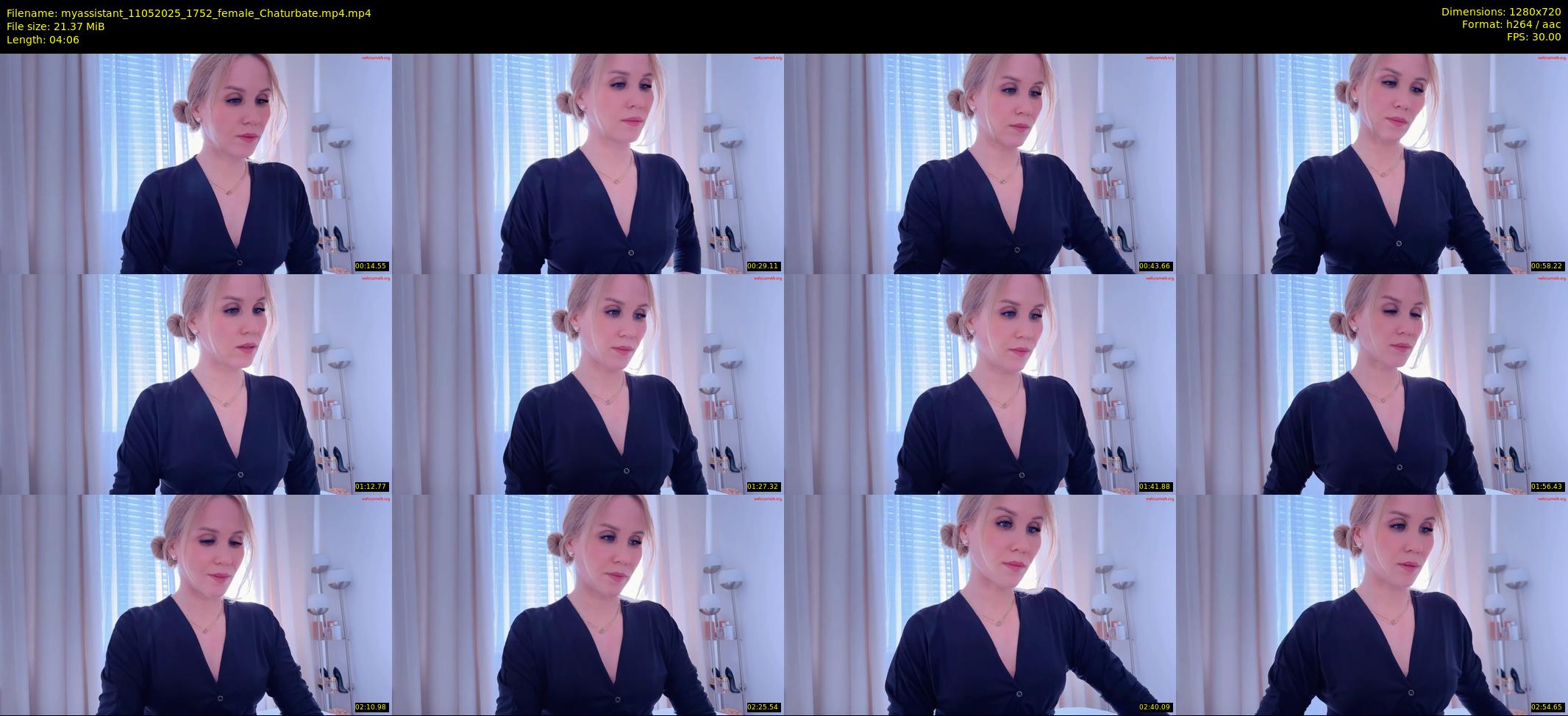 myassistant — 5 minute Chaturbate female cam show recording, 720p, May 11, 2025