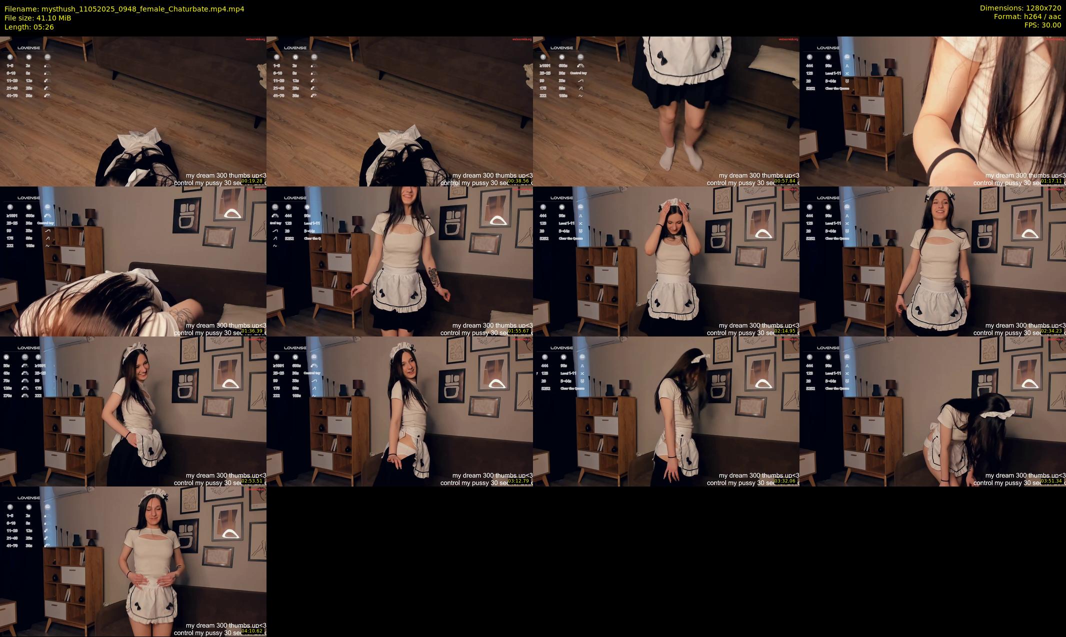 mysthush — 6 minute Chaturbate female cam show recording, 720p, May 11, 2025
