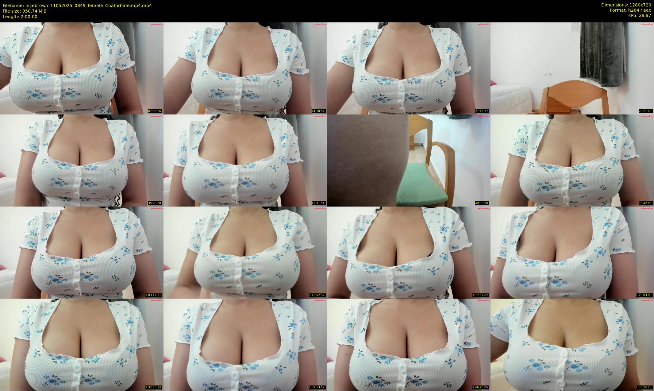 nicebrown — 120 minute Chaturbate female cam show recording, 720p, May 11, 2025