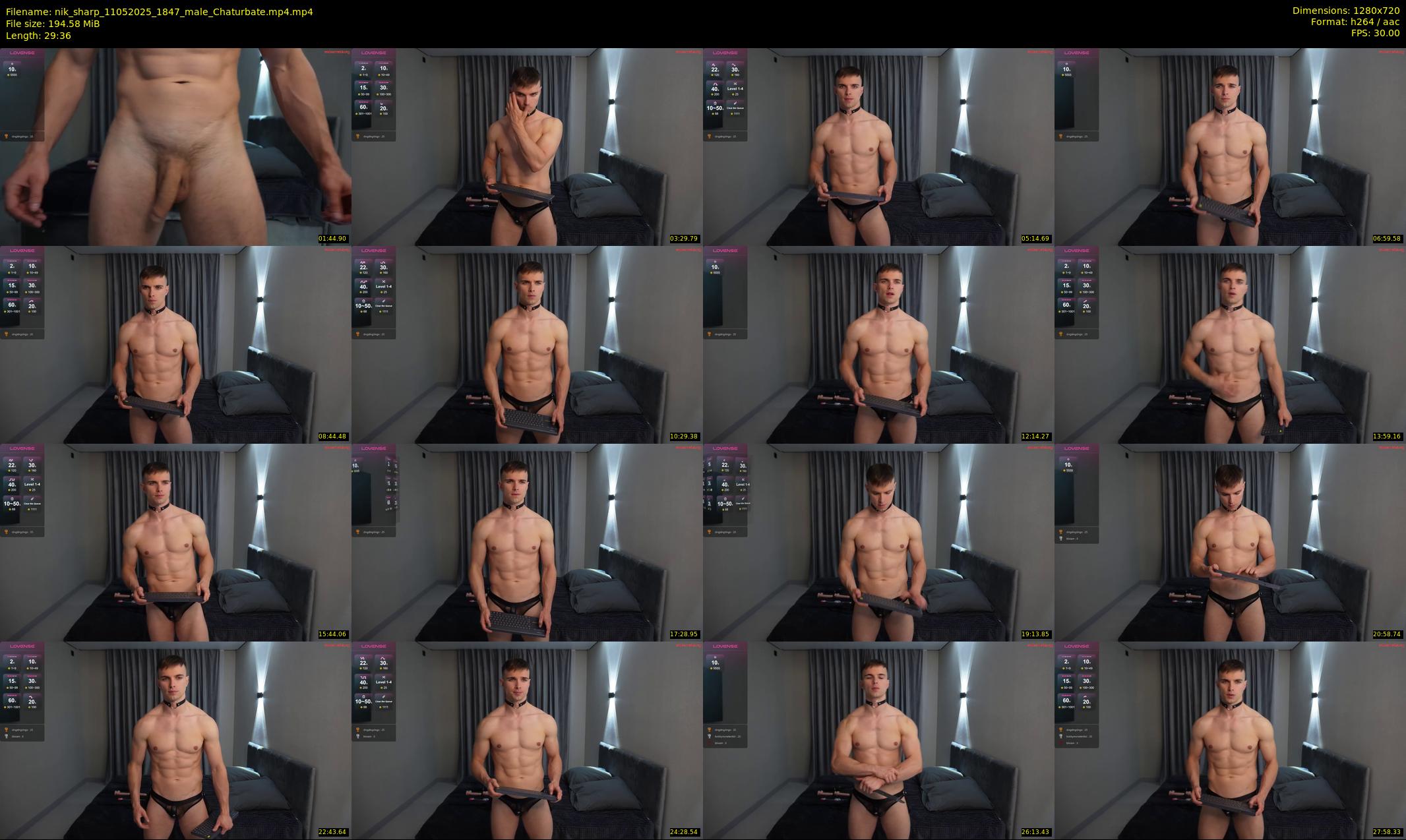 nik_sharp — 30 minute Chaturbate male cam show recording, 720p, May 11, 2025