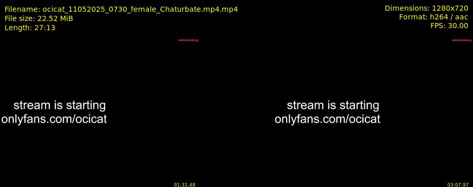 ocicat — 28 minute Chaturbate female cam show recording, 720p, May 11, 2025