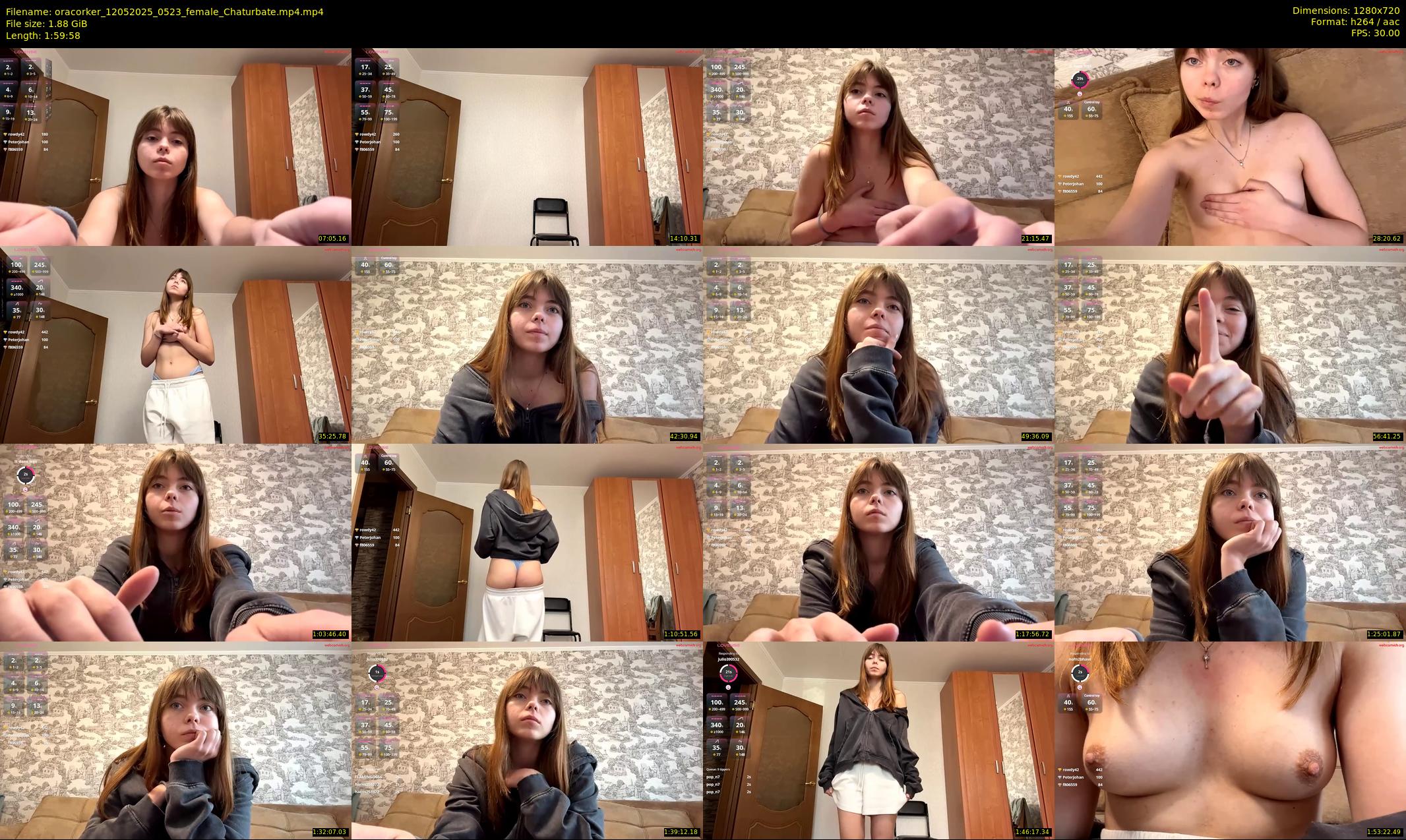 oracorker — 120 minute Chaturbate female cam show recording, 720p, May 12, 2025